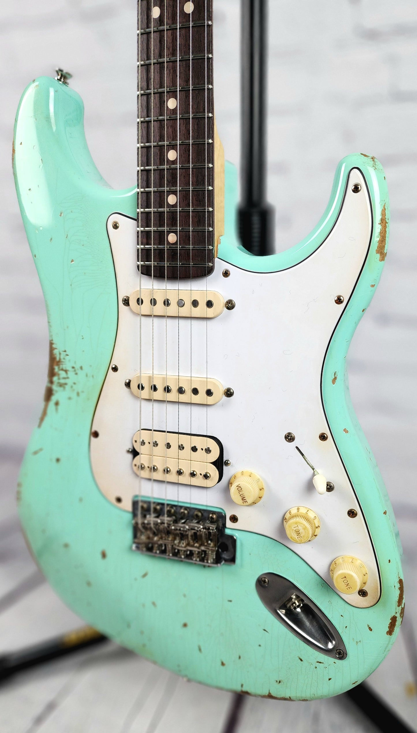 LSL Instruments Saticoy Custom Electric Guitar Heavy Aged Seafoam Green Nitro