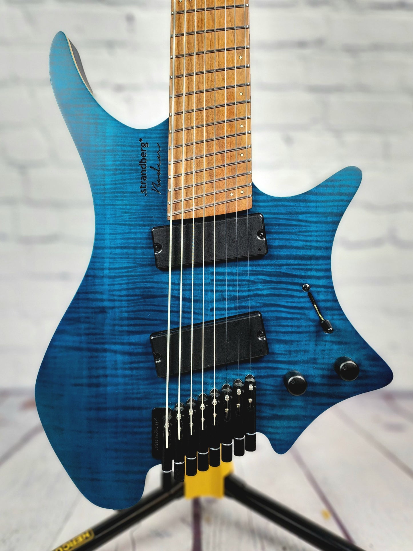 USED Strandberg Boden Standard 8 String Flame Maple Trans Blue