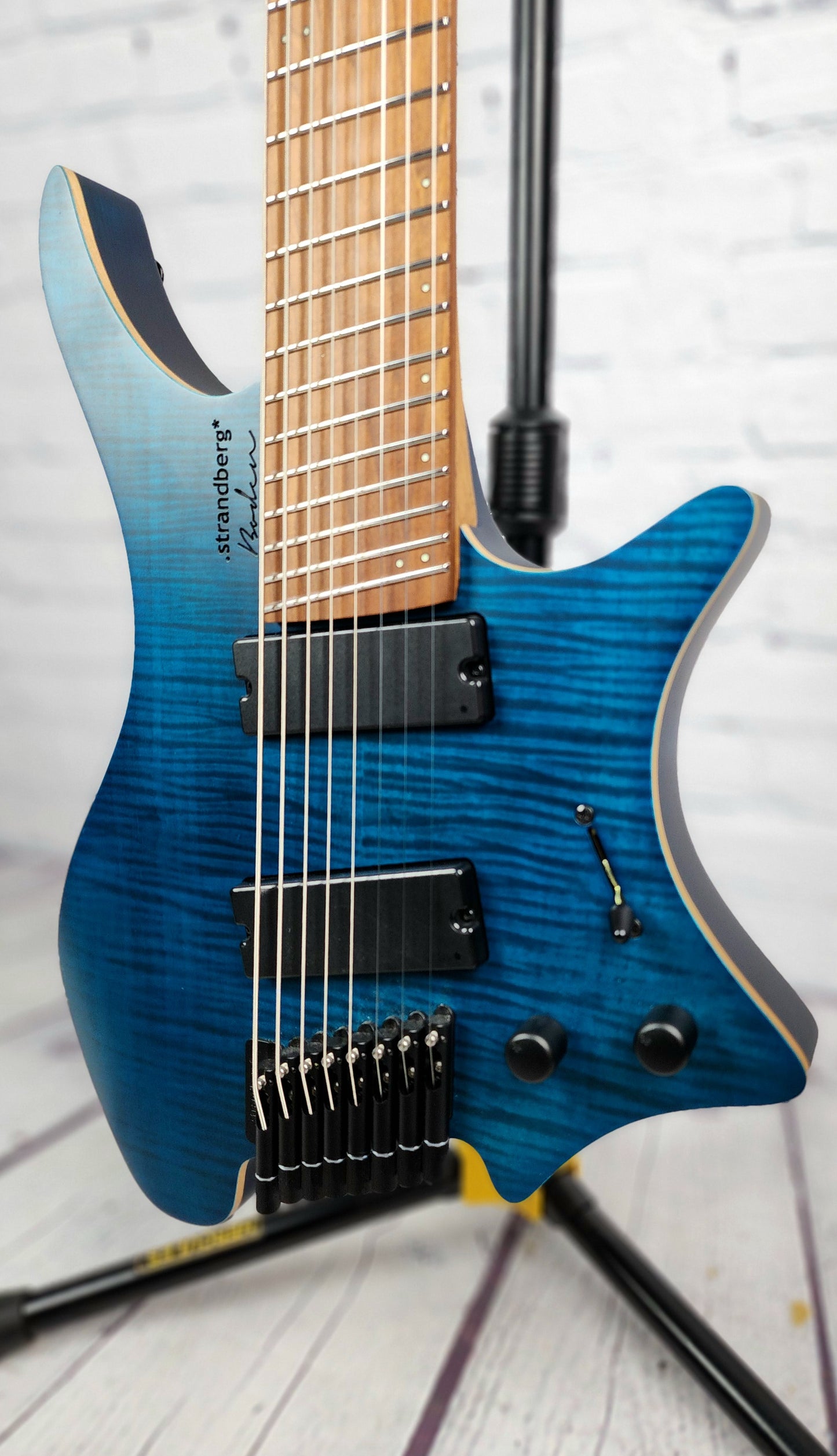USED Strandberg Boden Standard 8 String Flame Maple Trans Blue