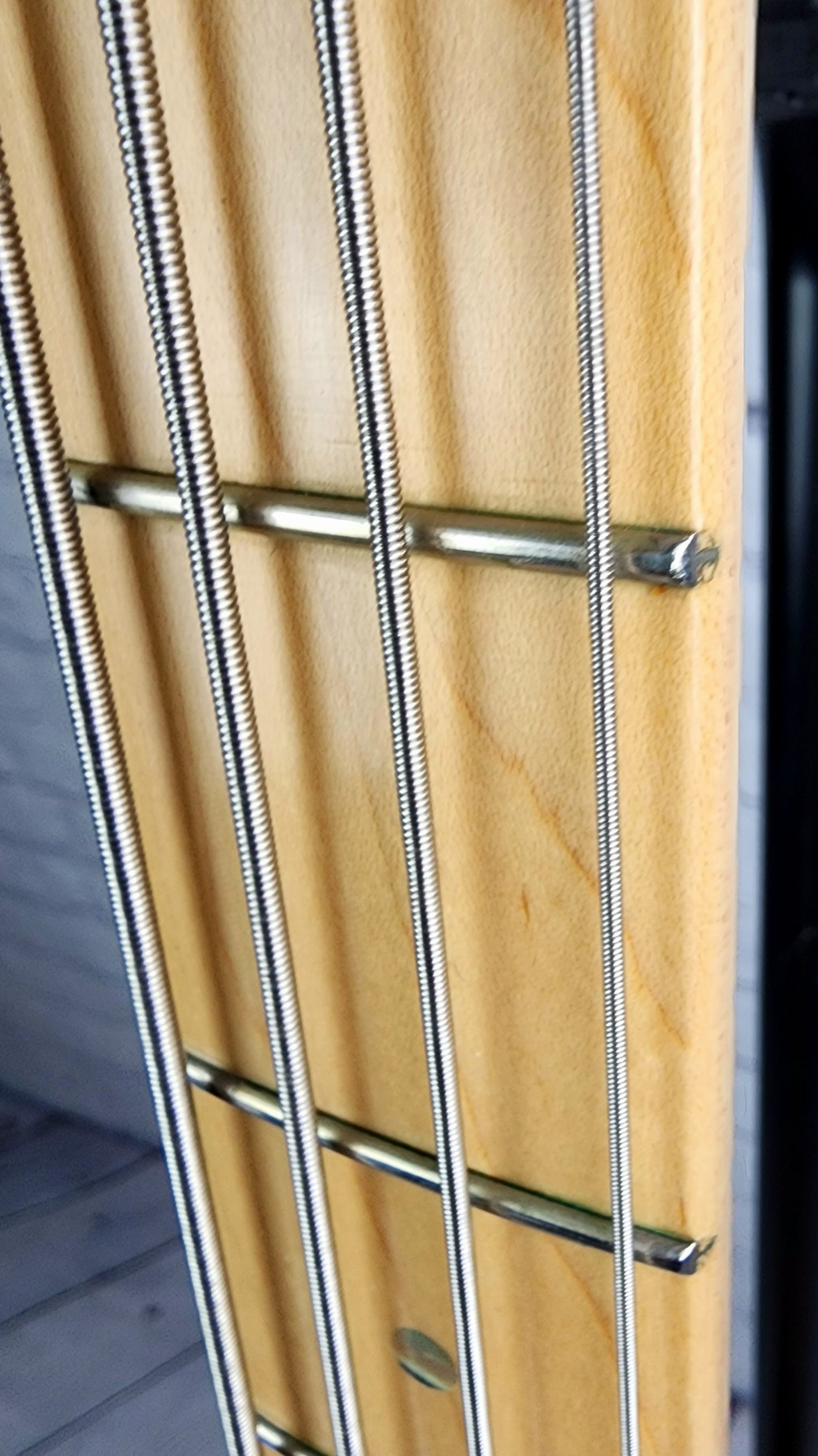 USED Fender American Deluxe Precision 4 String Bass PH Natural Ash 2002