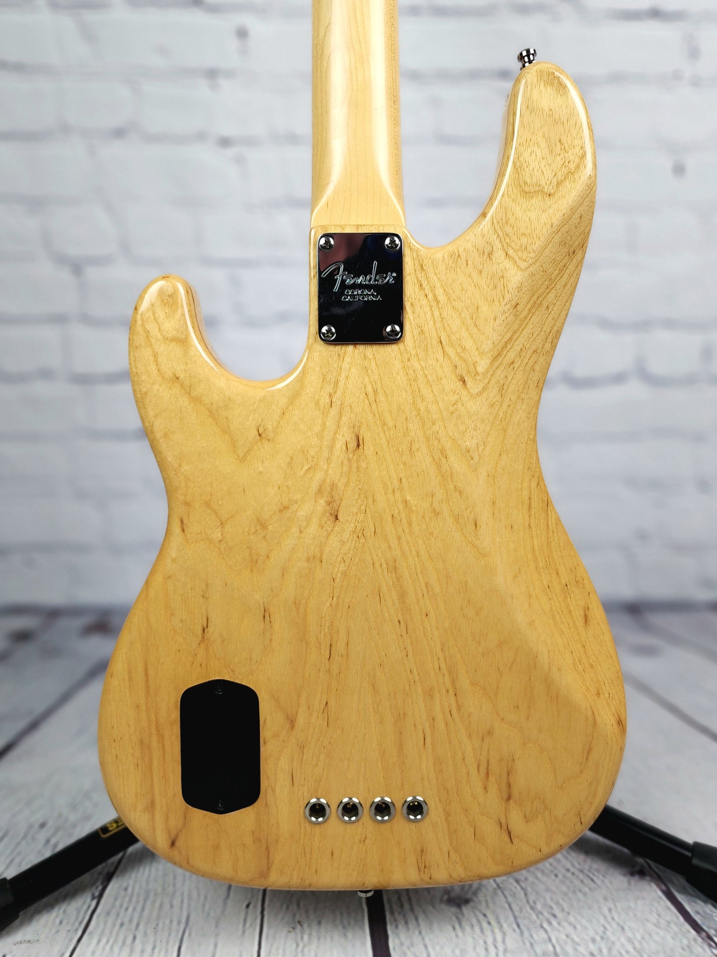 USED Fender American Deluxe Precision 4 String Bass PH Natural Ash 2002