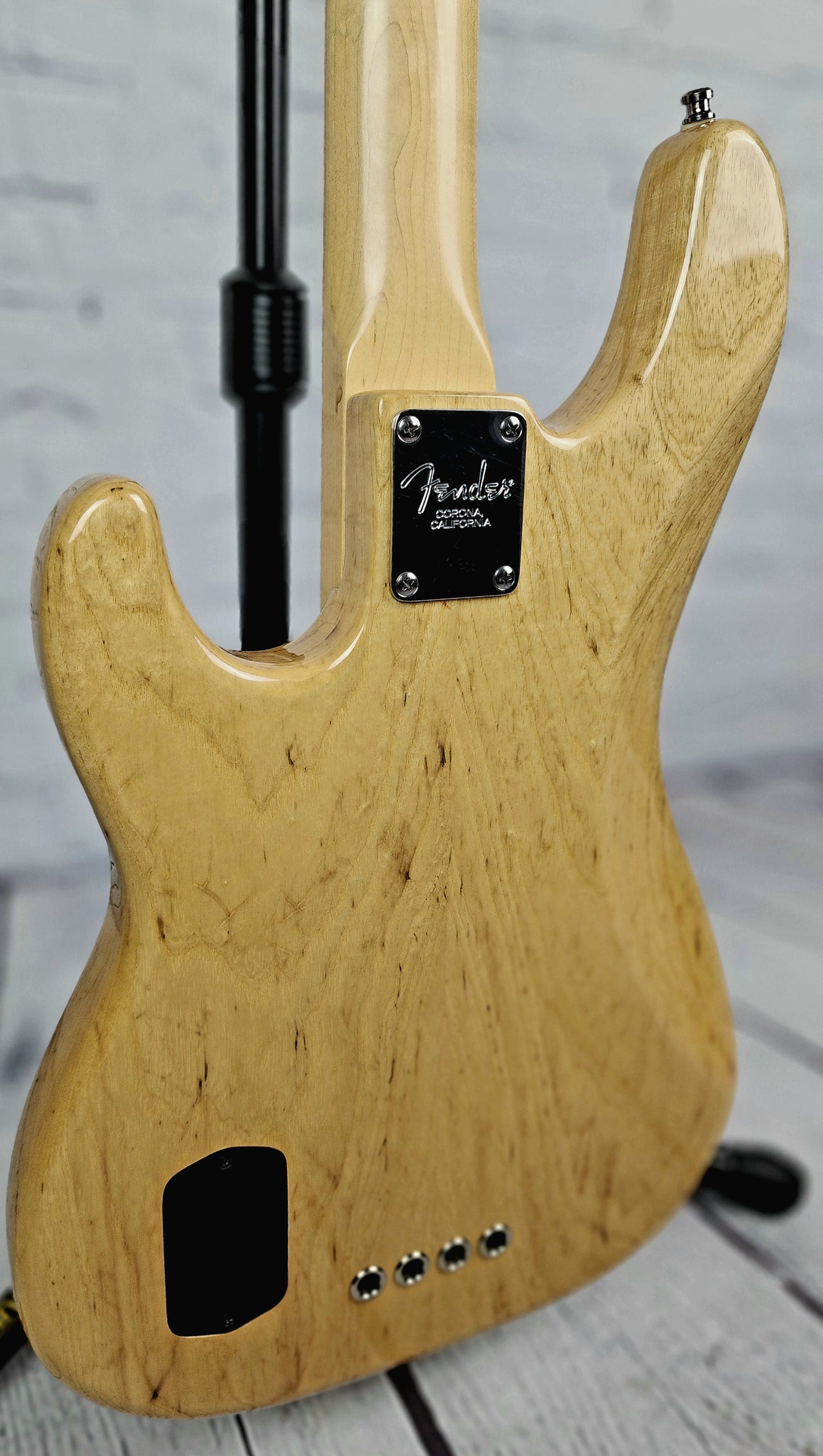 USED Fender American Deluxe Precision 4 String Bass PH Natural Ash 2002