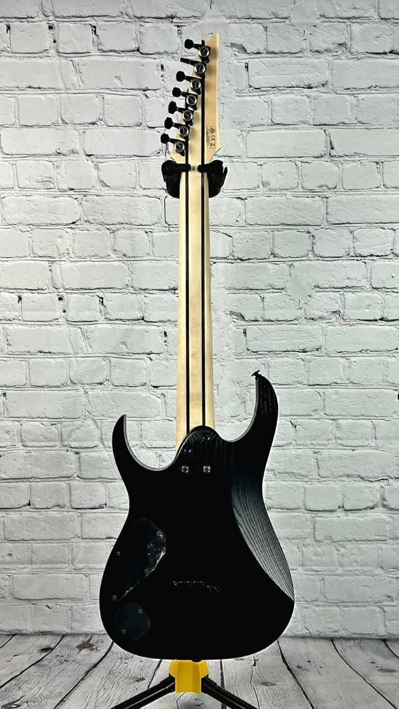 USED Ibanez Prestige RGR752AHBF WK Weathered Black Dimarzio 7 String Electric Guitar