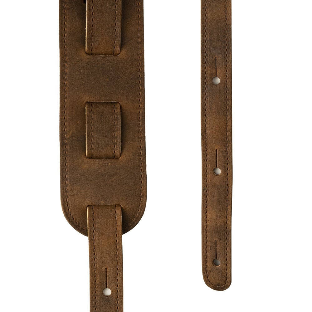 Paul Reed Smith PRS 2.5" Premium Embossed Distressed Brown Leather Guitar Strap