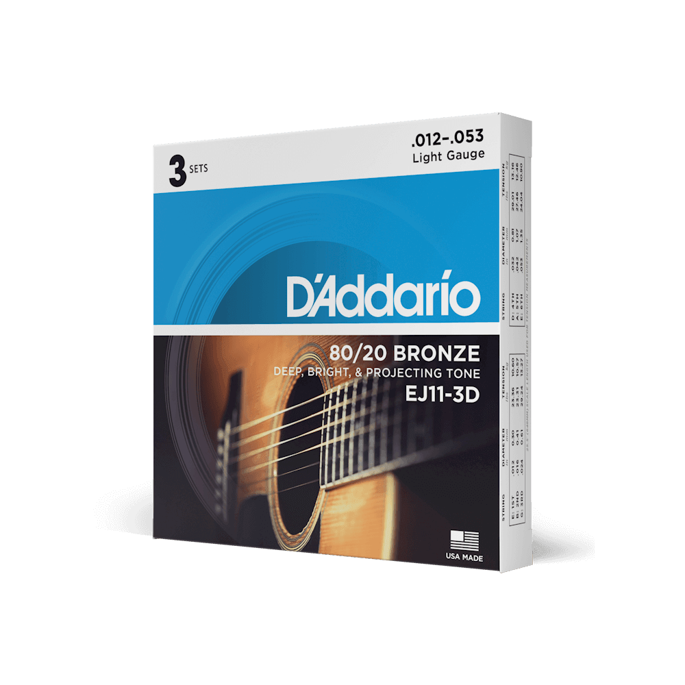 D'Addario 3 Pack Acoustic Guitar Strings – Guitar Brando