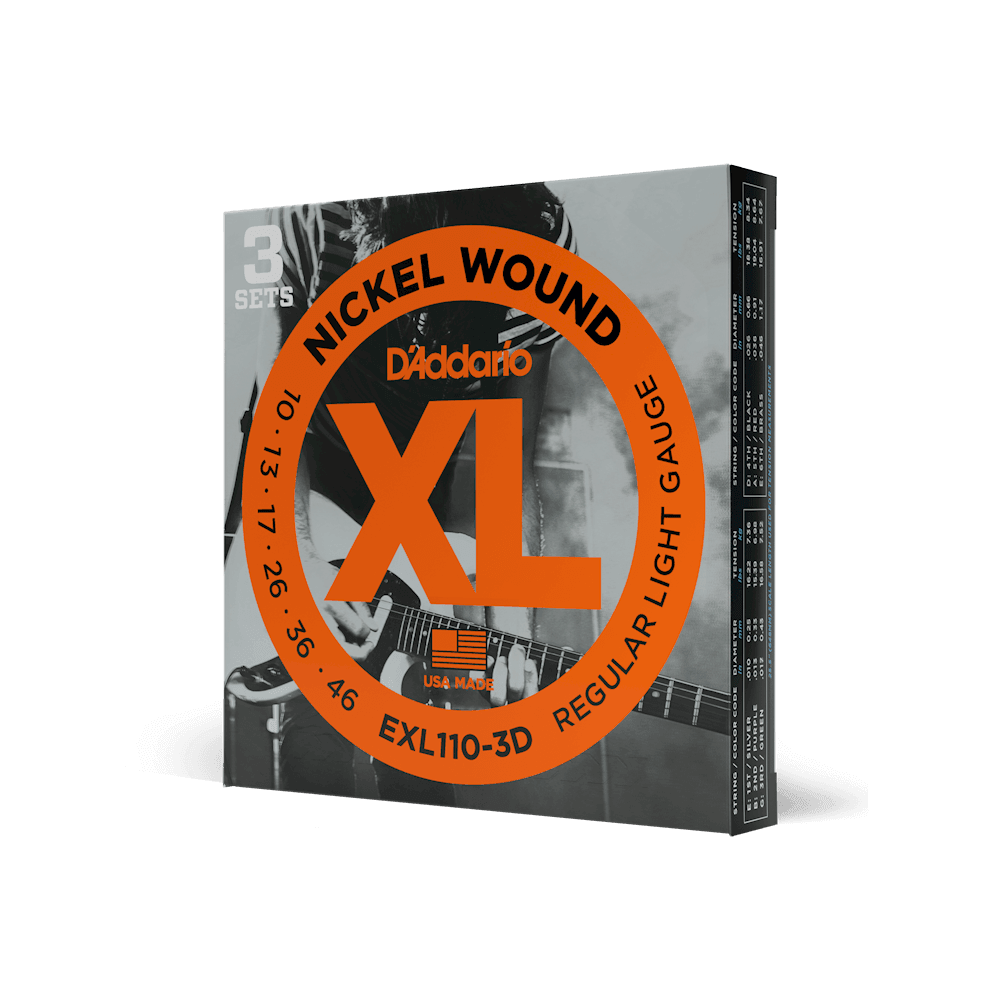 D'addario XL 3-Pack Electric Guitar Strings - Guitar Brando