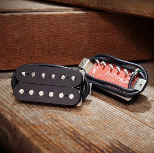 Lollar Pickups Monolith Humbucker 6 String Electric Guitar Pickup SET Double Black 4 Wire
