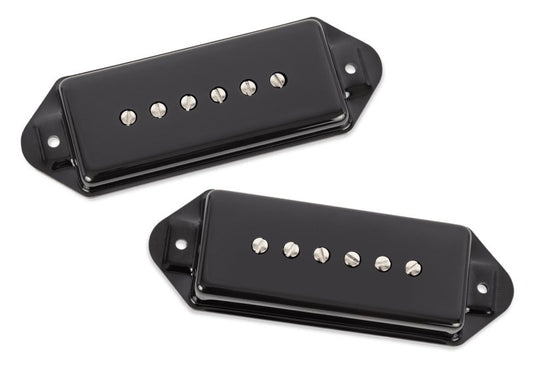 Seymour Duncan Noiseless Hot P90 Silencer Pickup 6 String Set Dog Ear Black