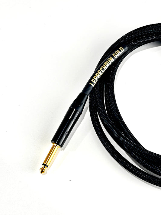 Leprechaun Gold Instrument Cable (Blackest Black)