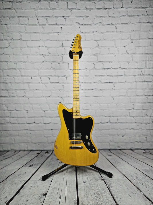 Fano JM6 Oltre 6 String Electric Guitar Butterscotch Blonde Black Pickguard Lollar Imperial