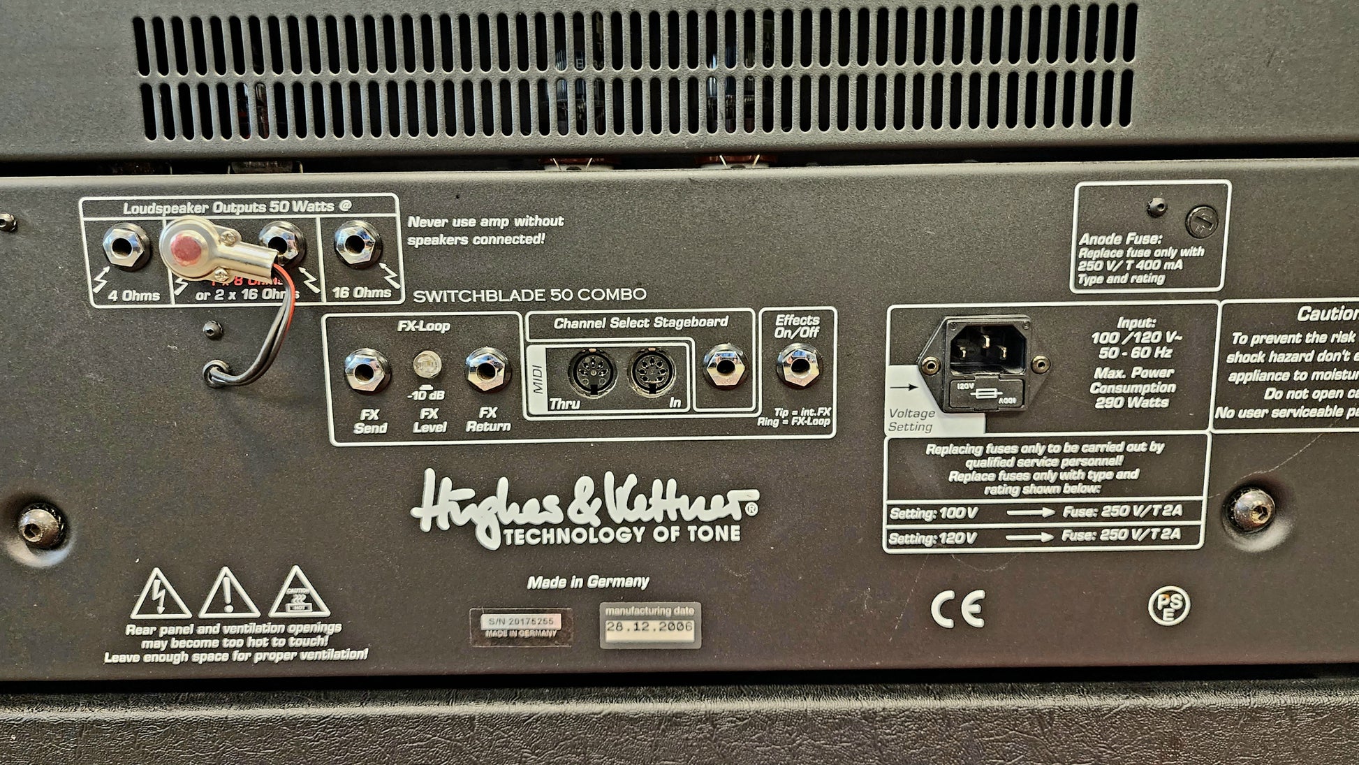 USED Hughes & Kettner Switchblade 50w Combo Tube Amplifier 1x12