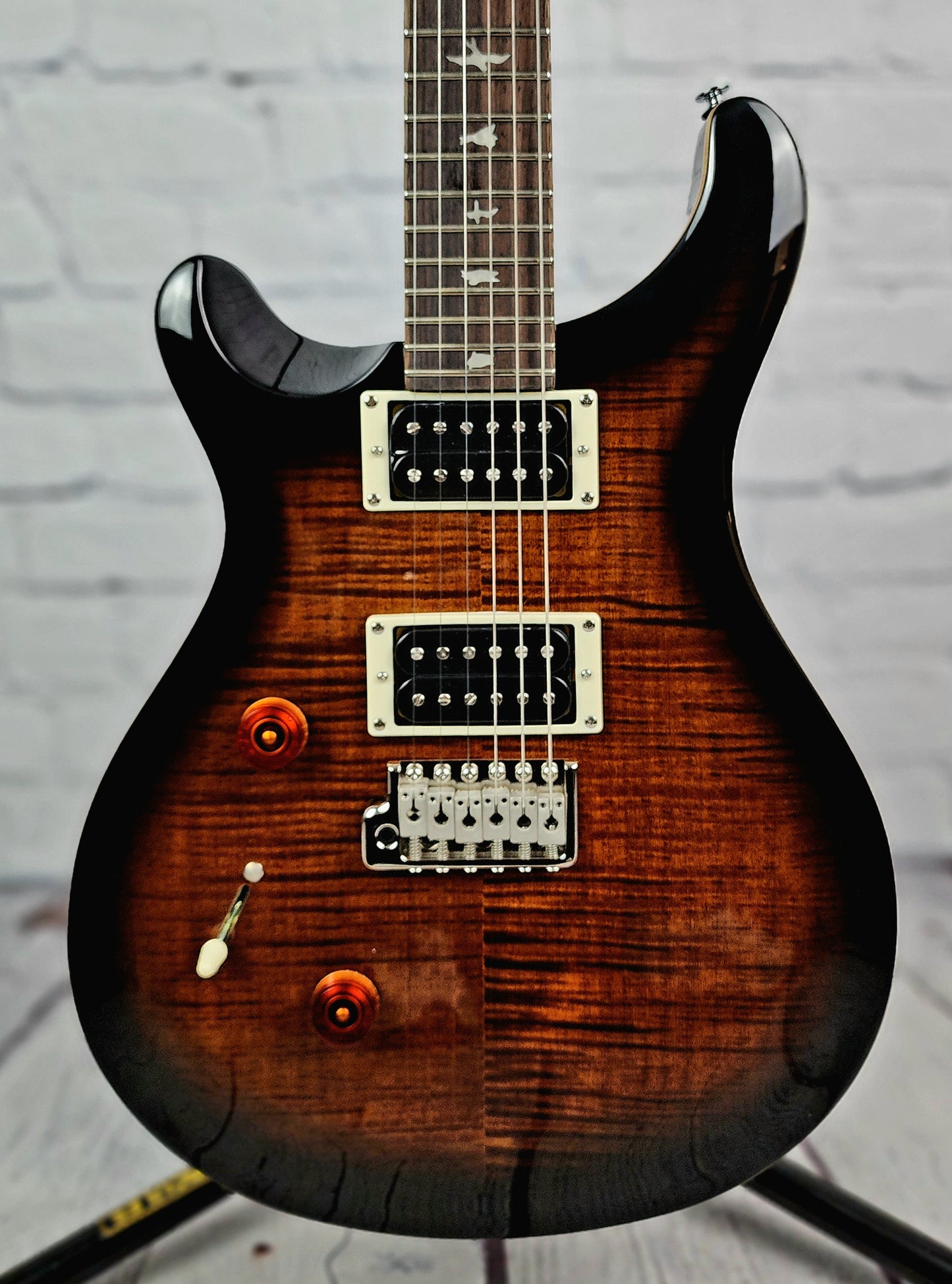 Paul Reed Smith PRS SE Custom 24 Left Handed Electric Guitar Black Gold Burst