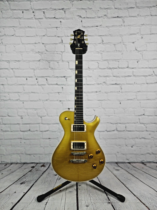 USED Knaggs SSC Steve Stevens T2 Electric Guitar Aged Gold Top Relic