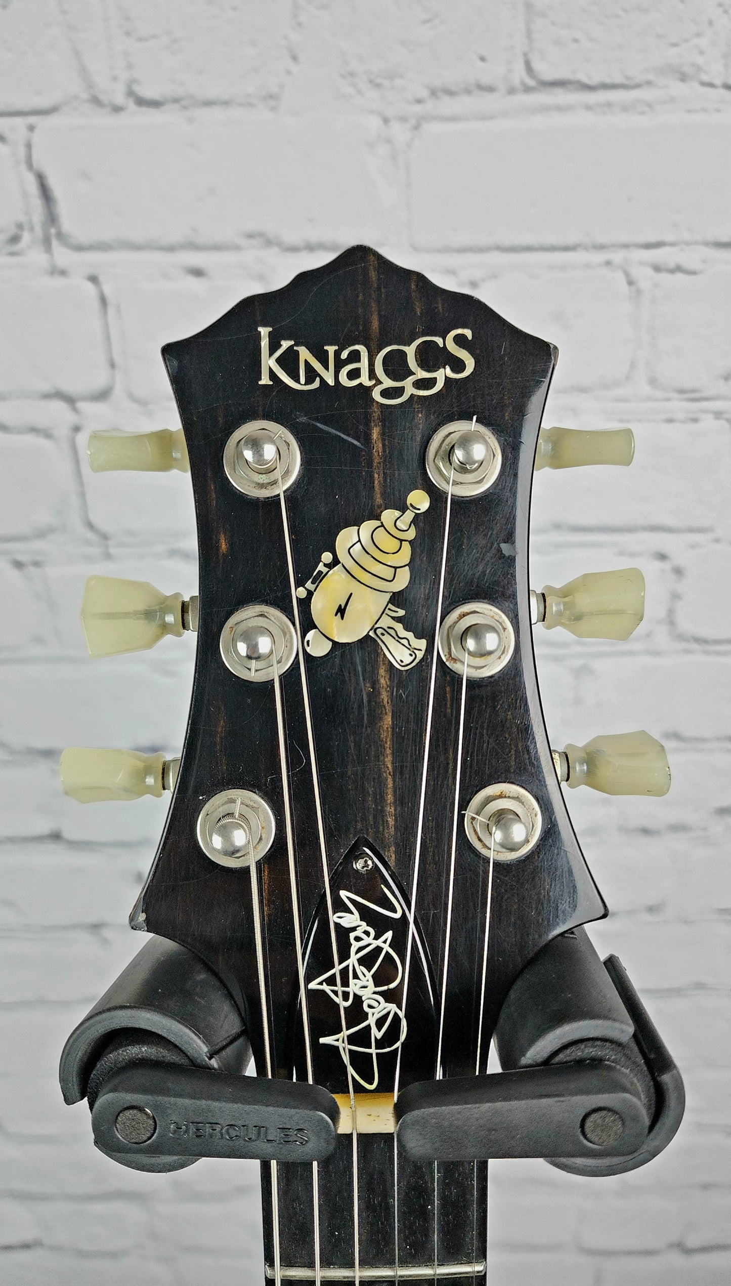 USED Knaggs SSC Steve Stevens T2 Electric Guitar Aged Gold Top Relic