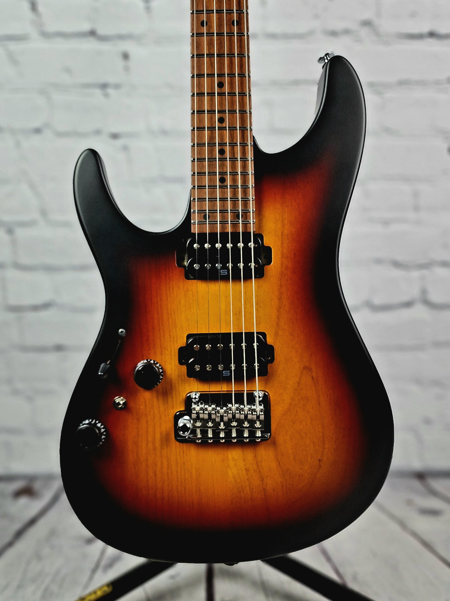 Ibanez Prestige AZ AZ2402L TFF Left Handed Electric Guitar Tri-Fade Burst Flat