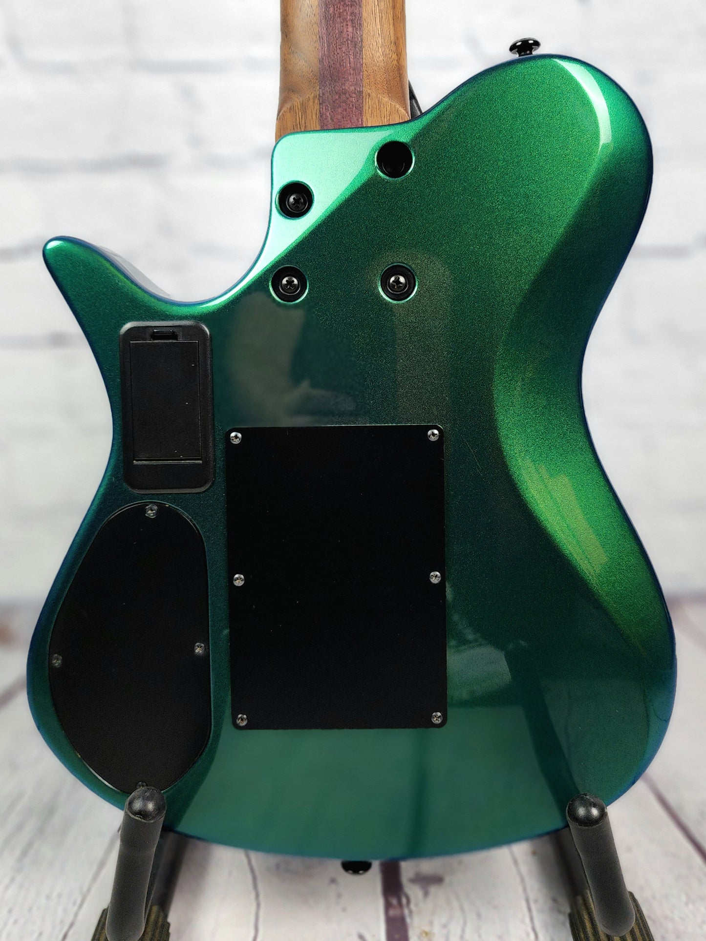 USED Kiesel Zeus Trem 7 String Headless Electric Guitar Green Color Shift