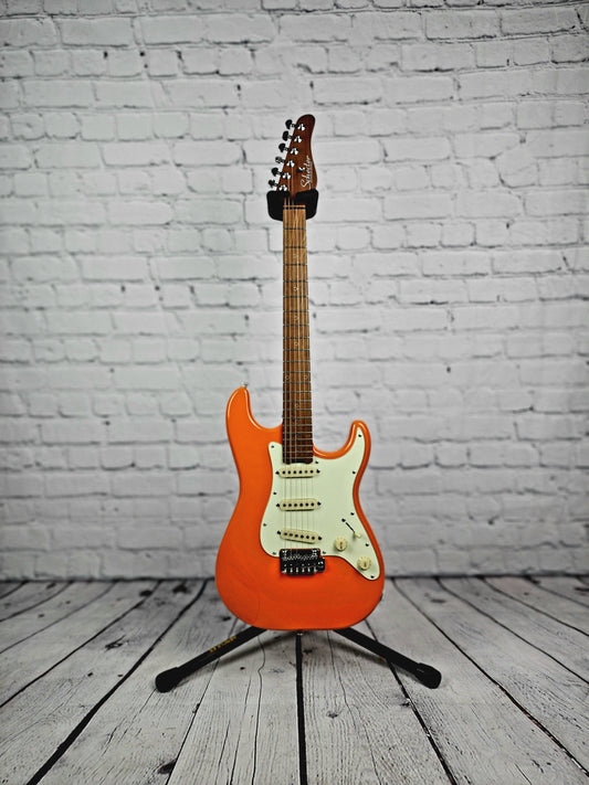 Schecter Guitars Nick Johnston Traditional SSS Electric Guitar Atomic Orange