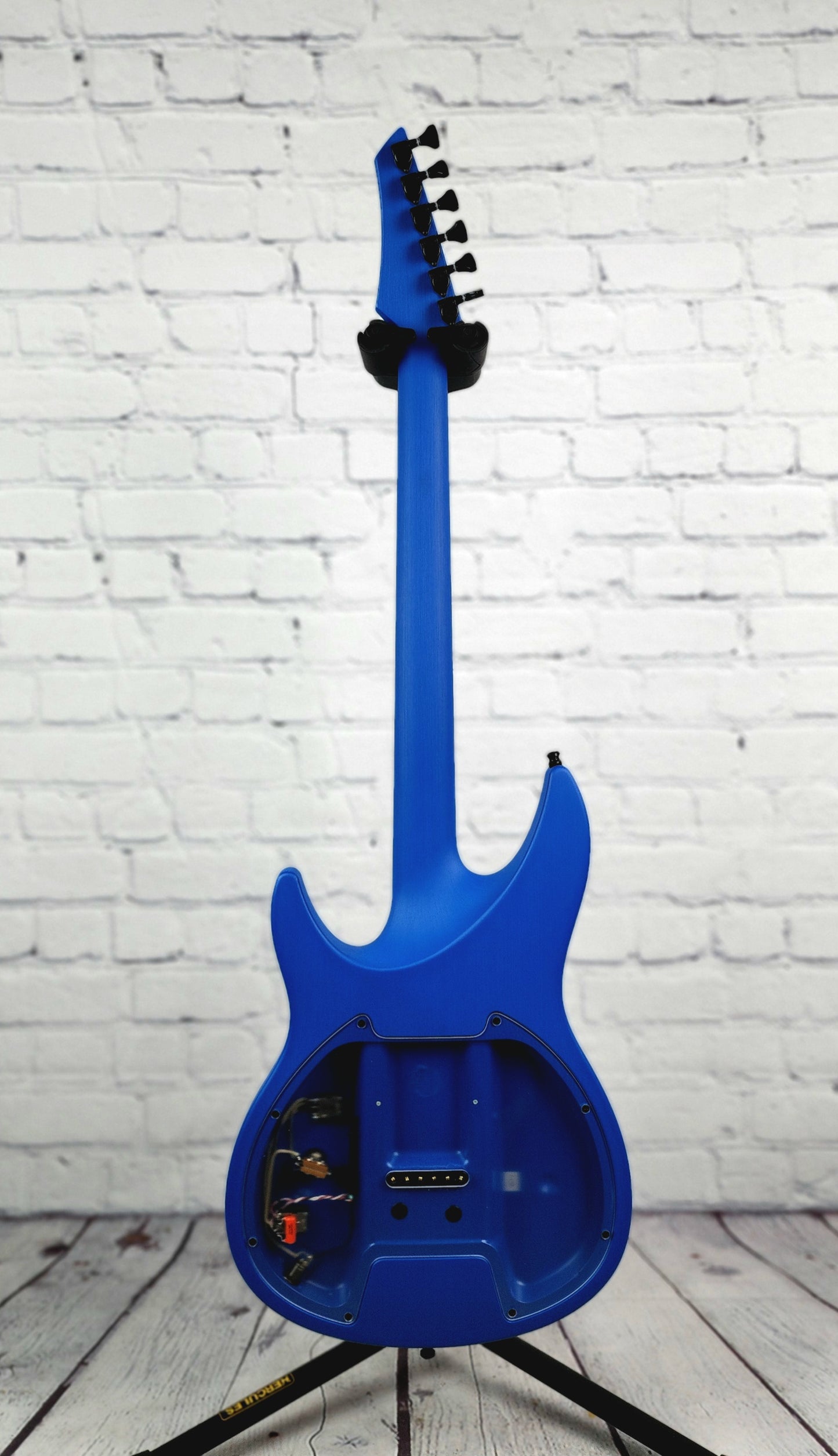 USED Aristides 060R 6 String Electric Guitar Raw Satin Cerulean Blue