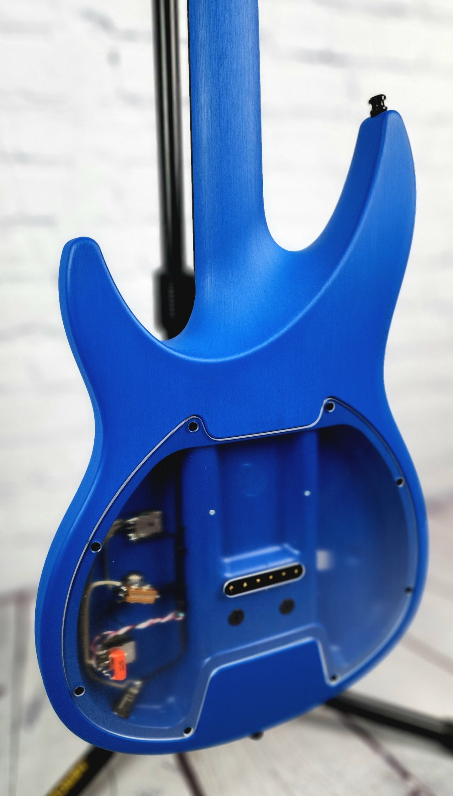 USED Aristides 060R 6 String Electric Guitar Raw Satin Cerulean Blue