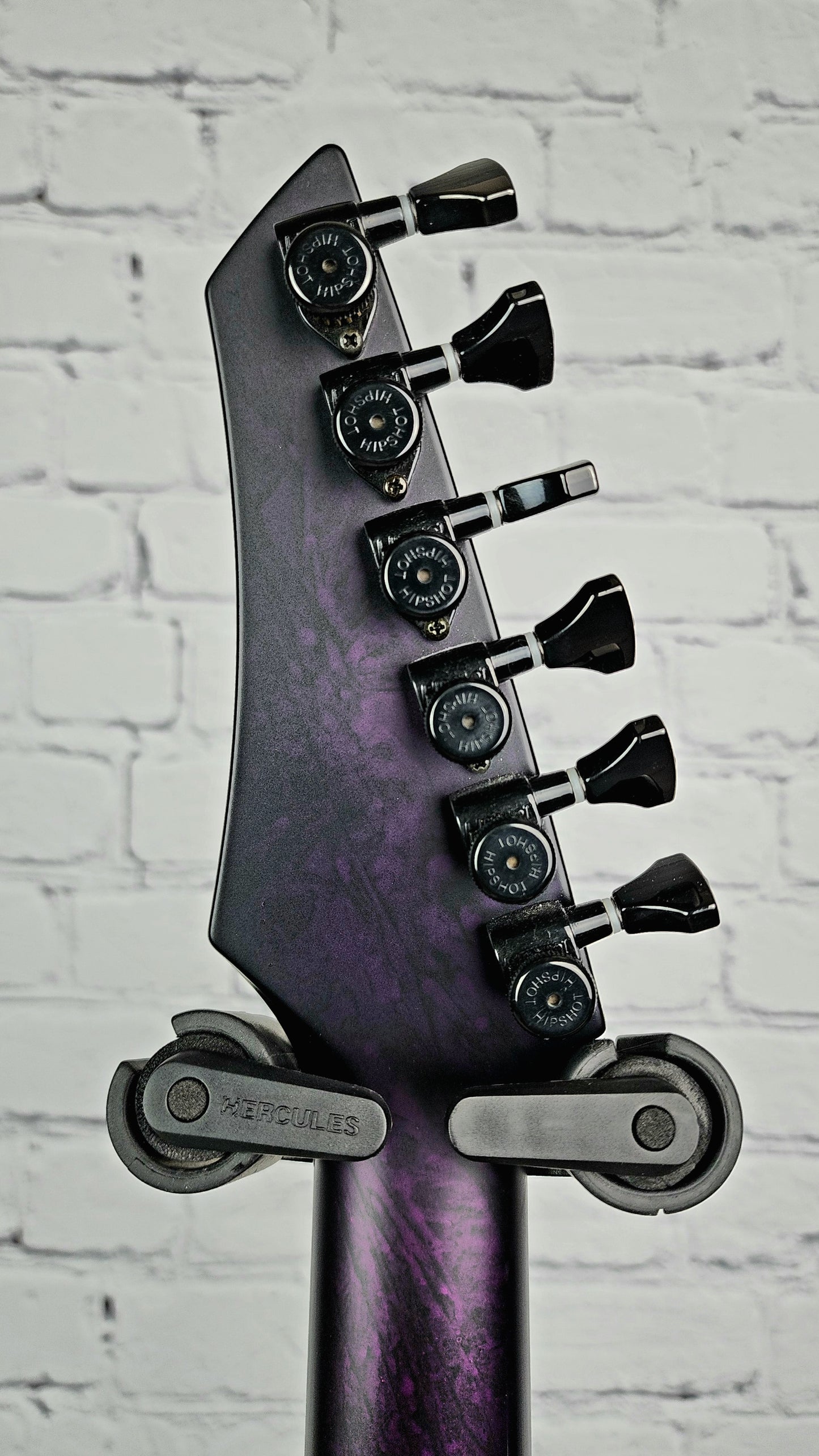 USED Aristides 060 6 String Electric Guitar Satin Purple Marble
