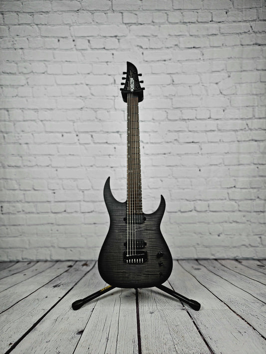 Schecter USA Signature Keith Merrow KM-7 Mk III Pro Electric Guitar Trans Black Pearl