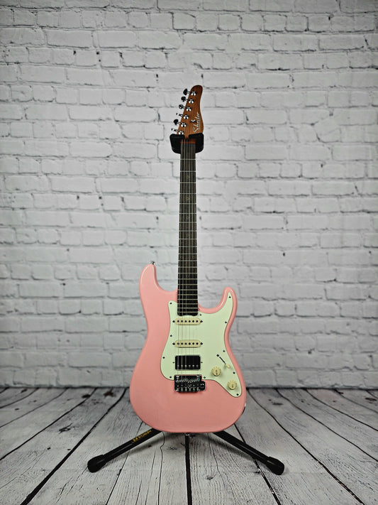 Schecter Guitars Nick Johnston Traditional HSS Electric Guitar Atomic Coral