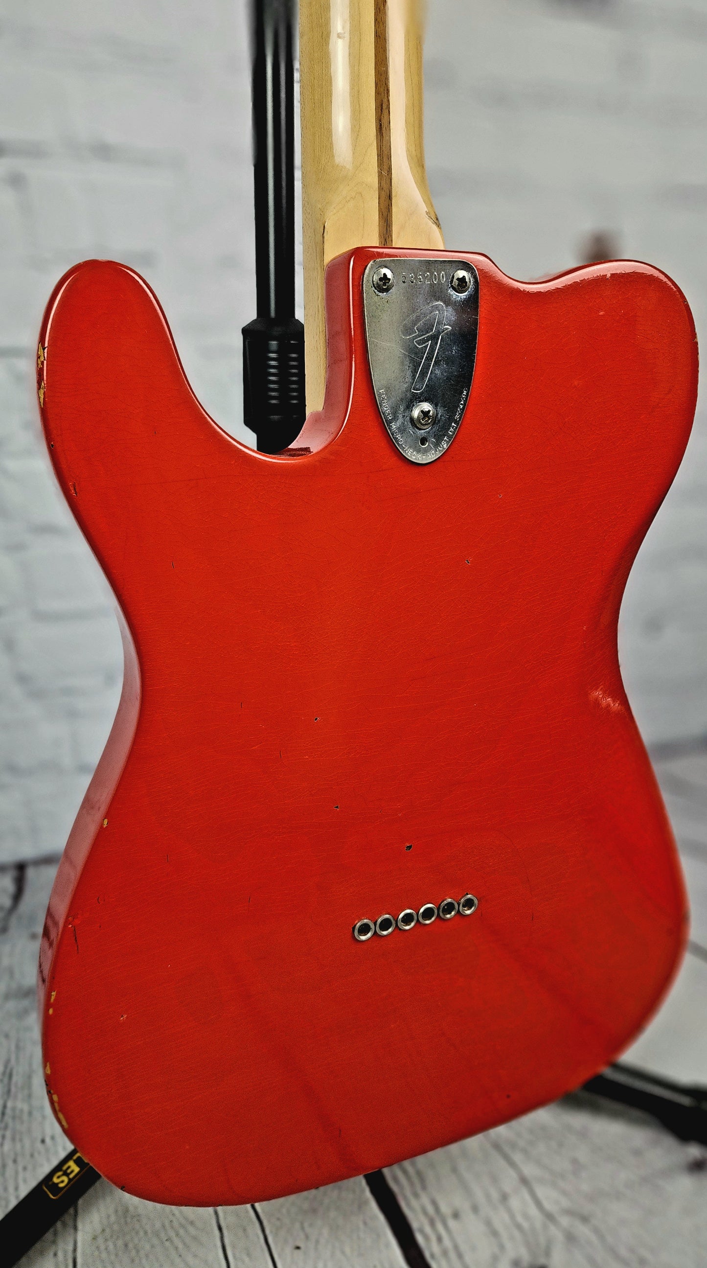 USED 1974 Fender Telecaster Deluxe Electric Guitar Refinish Fiesta Red
