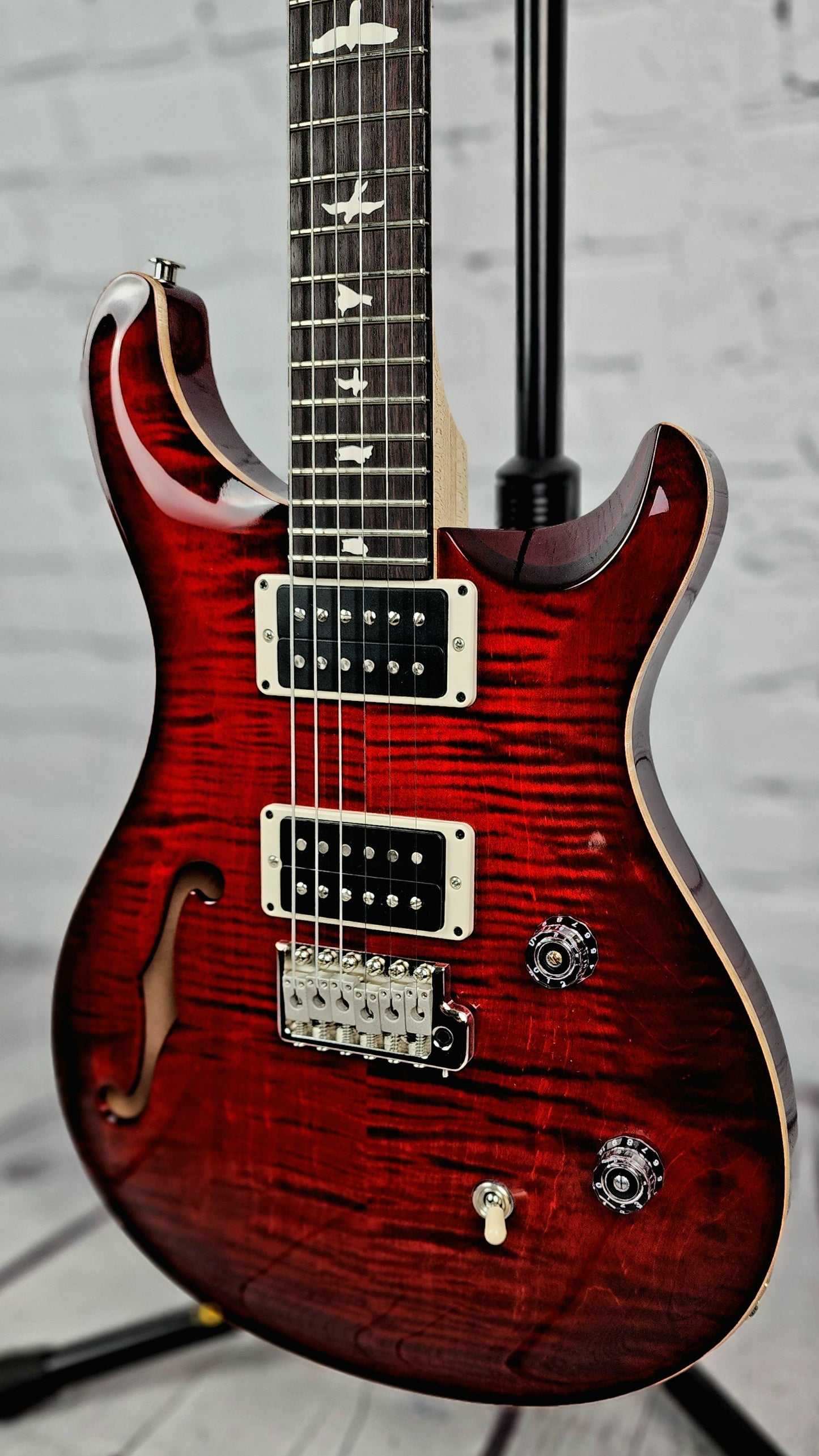 Paul Reed Smith PRS CE24 Semi-Hollow Electric Guitar Fire Red Burst 2023