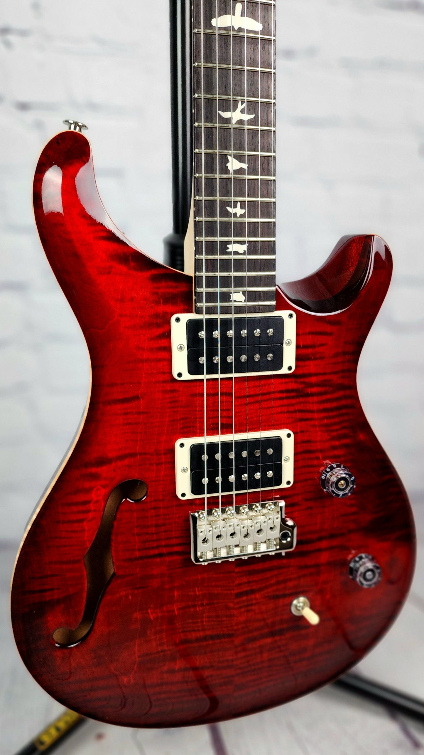 Paul Reed Smith PRS CE24 Semi-Hollow Electric Guitar Fire Red Burst 2023