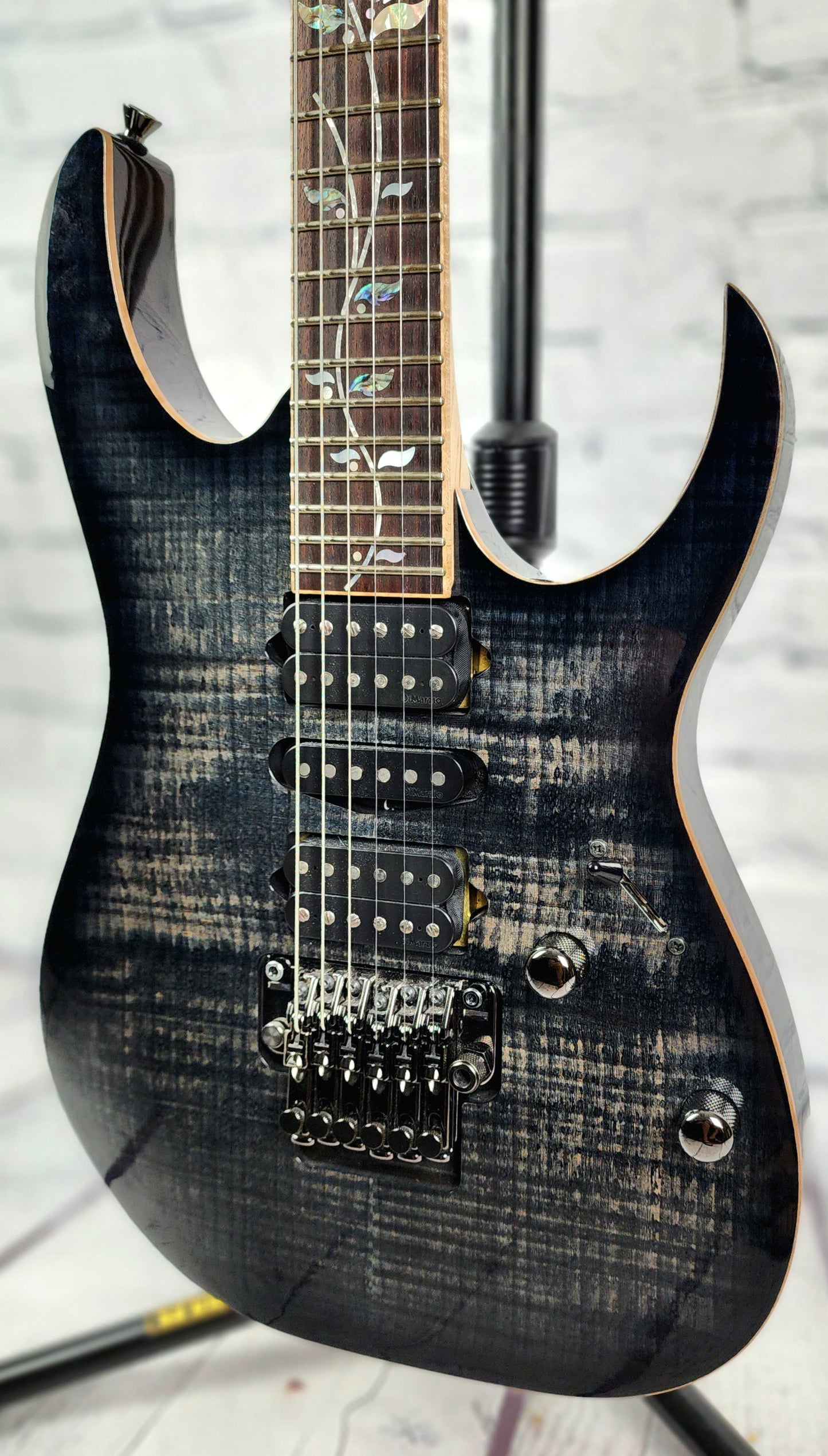 USED Ibanez J Custom RG8570Z BRE 6 String Electric Guitar Black Rutile