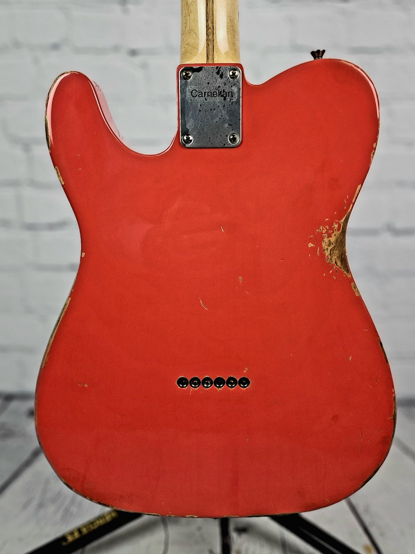 LSL Instruments Tbone Custom 6 String Electric Guitar Heavy Relic Fiesta Red