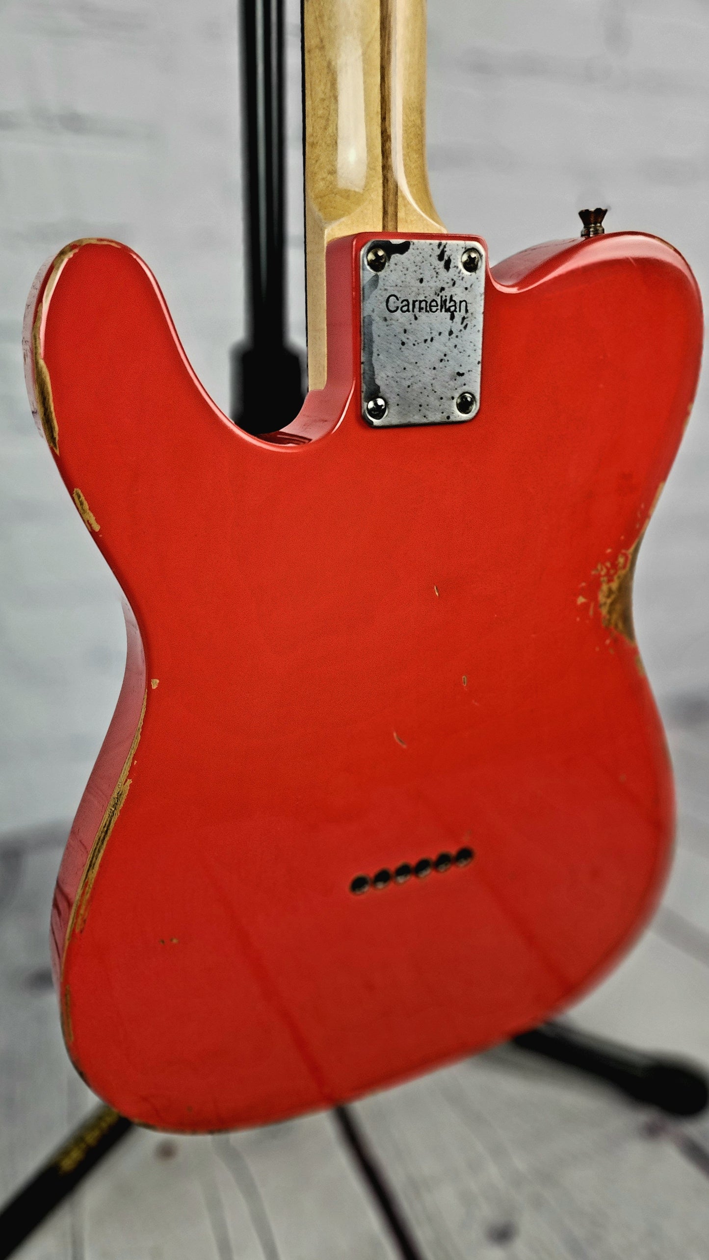 LSL Instruments Tbone Custom 6 String Electric Guitar Heavy Relic Fiesta Red