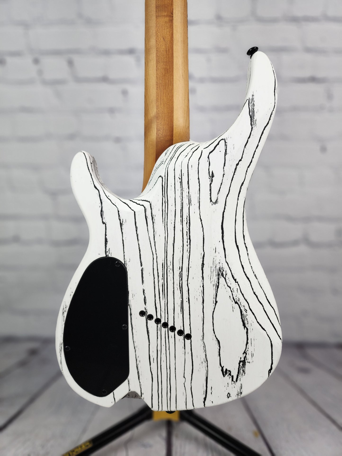 Ormsby Guitars SX GTR 7 String Electric Guitar White/Black Exposed Grain Ash