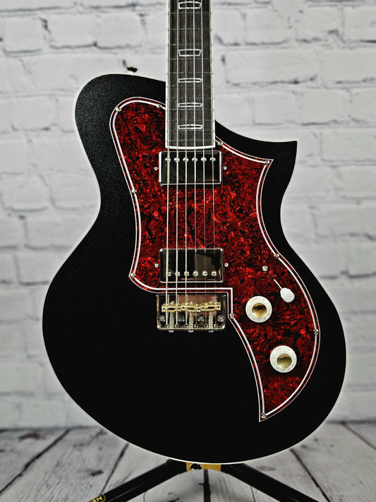 Kauer Guitars Korona 6 String Electric Guitar Firemist Black Lollar Imperials