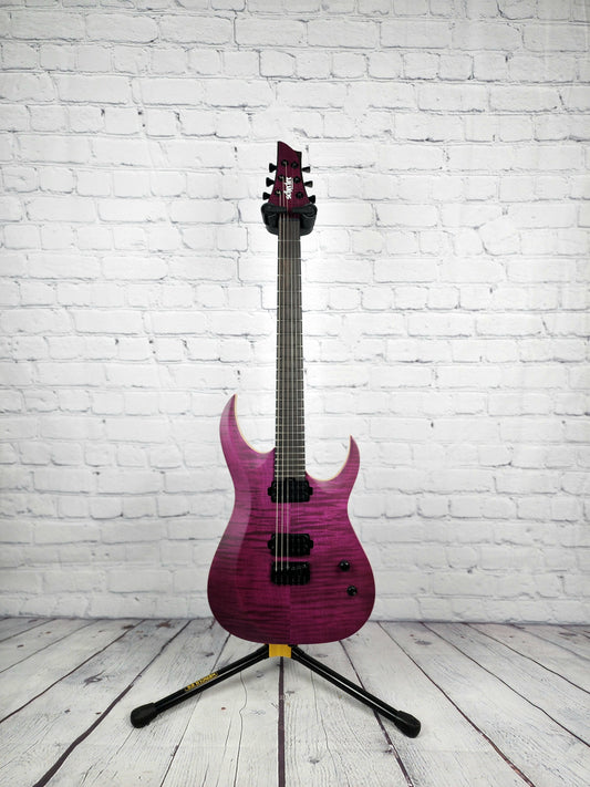 DEMO Schecter Guitars John Browne TAO 6 String Electric Guitar Satin Trans Purple