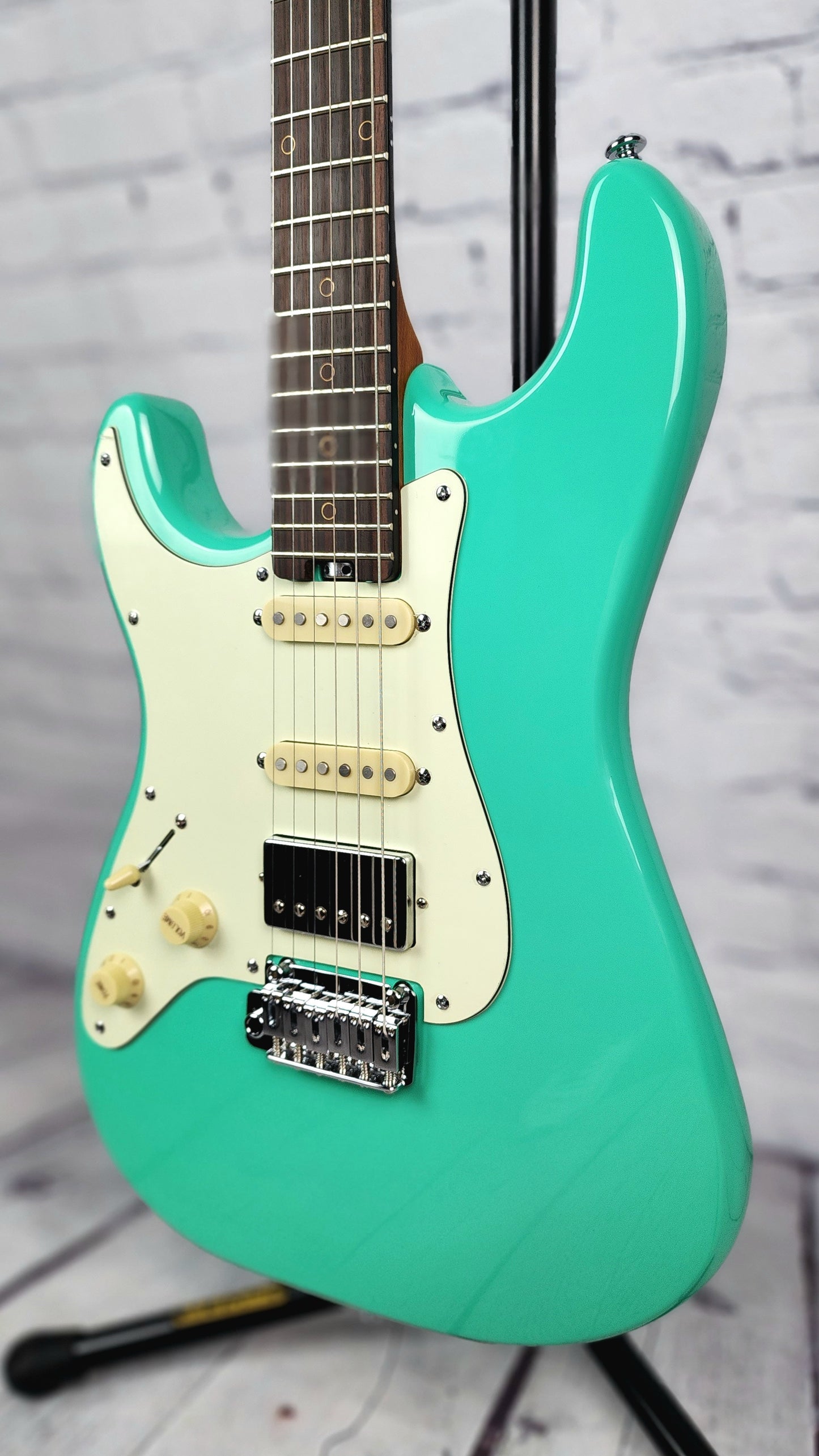 Schecter Guitars Nick Johnston Traditional Left Handed HSS Electric Guitar Atomic Green Lefty