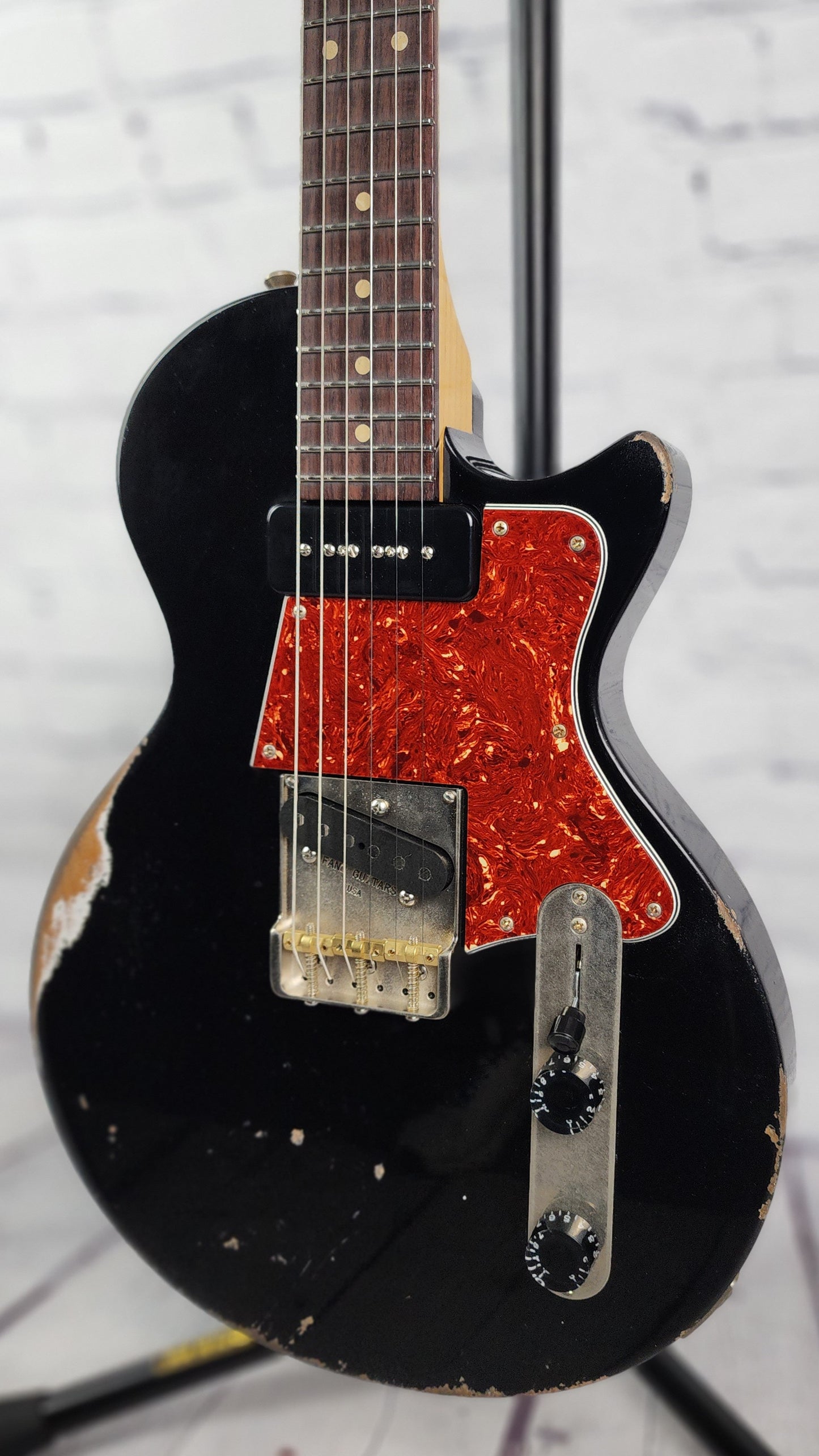 Fano Guitars SP6 Oltre Single Cut Electric Guitar Bull Black Lollar