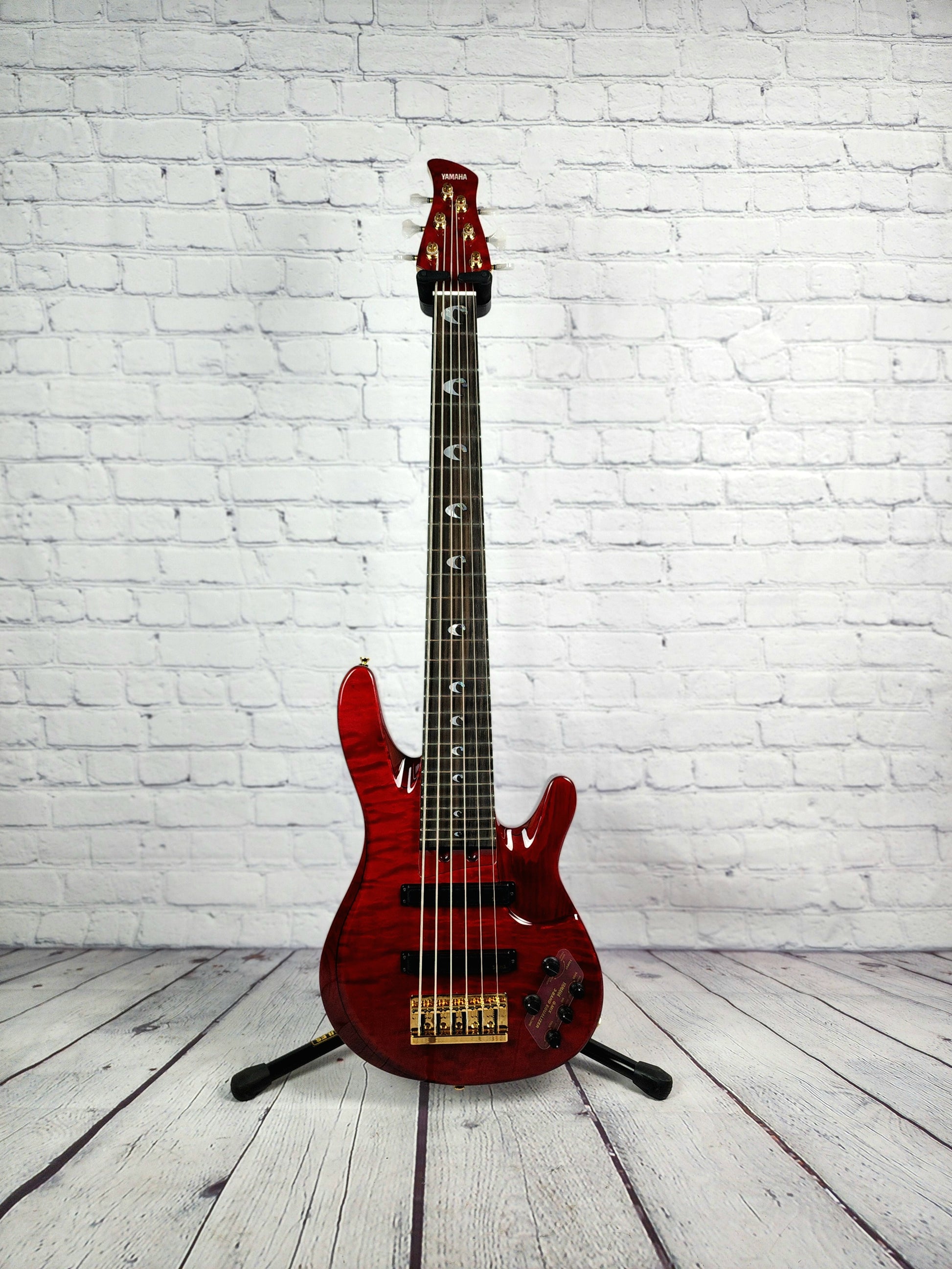 john patitucci gear Yamaha TRBJP2 TDR John Patitucci 6 String Bass Translucent Deep Red – Guitar Brando