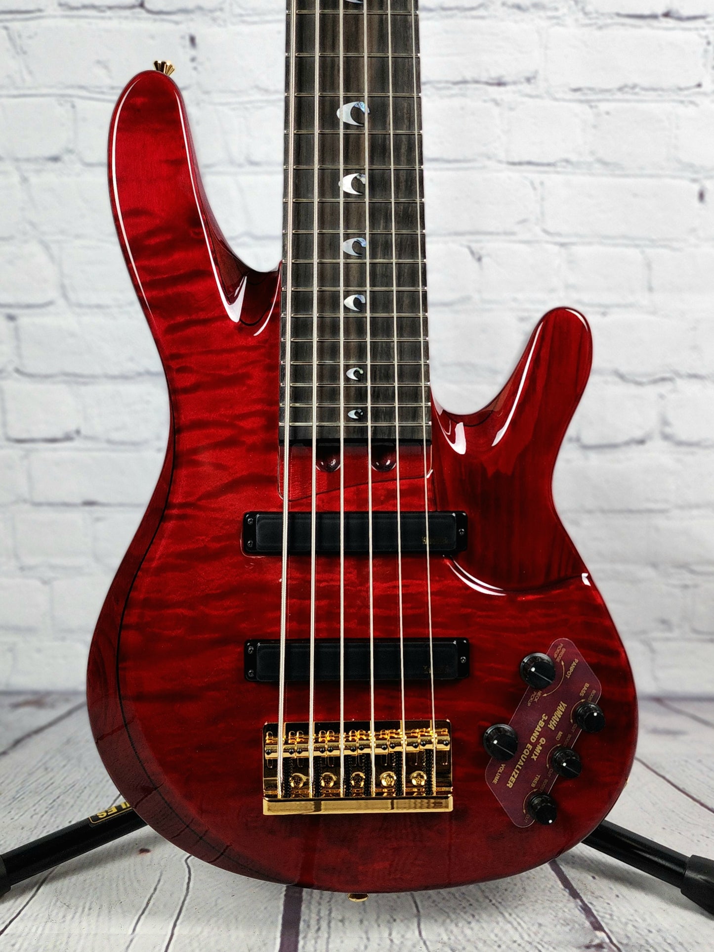 Yamaha TRBJP2 TDR John Patitucci 6 String Bass Translucent Deep Red