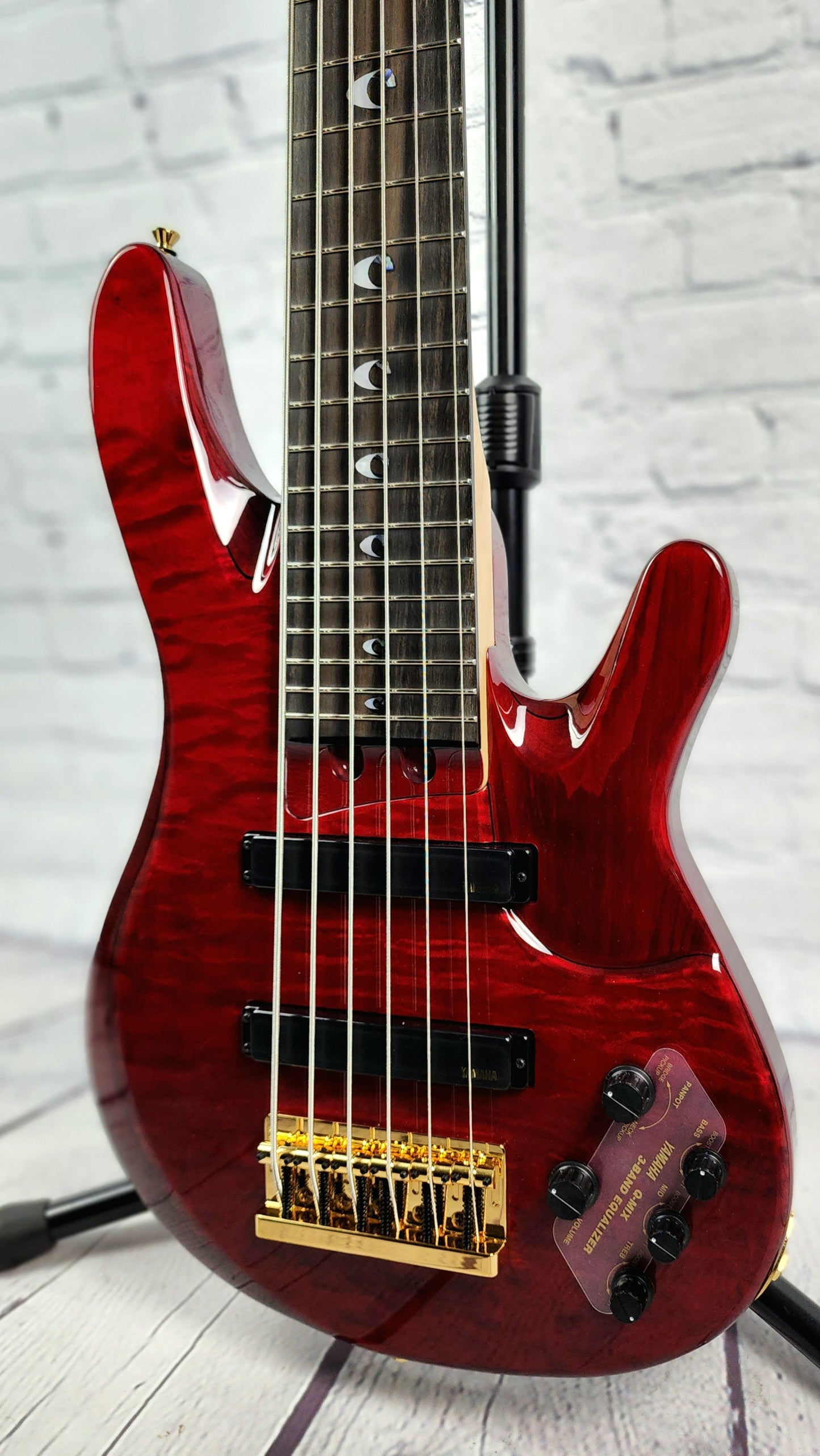 Yamaha TRBJP2 TDR John Patitucci 6 String Bass Translucent Deep Red