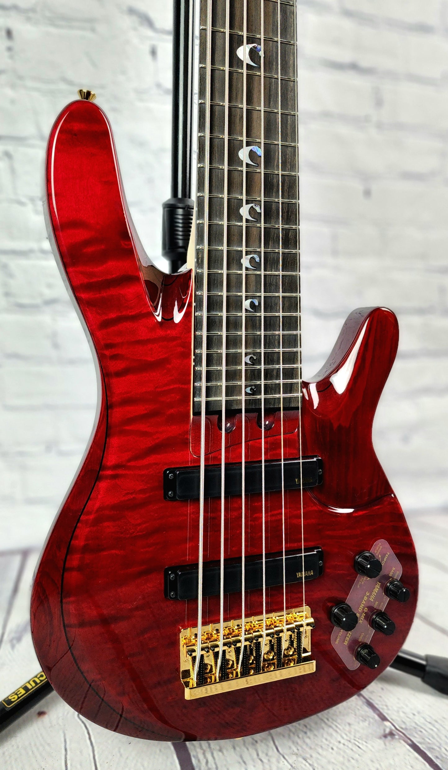 Yamaha TRBJP2 TDR John Patitucci 6 String Bass Translucent Deep Red