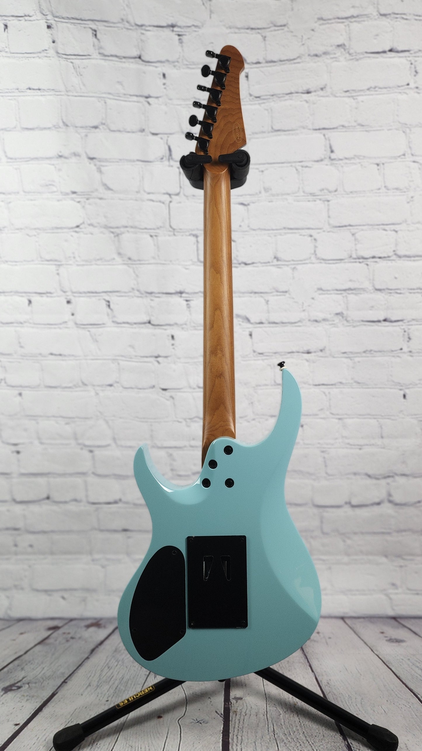 Balaguer Select Diablo Retro 27 6 String Electric Guitar Gloss Cerulean Blue Floyd