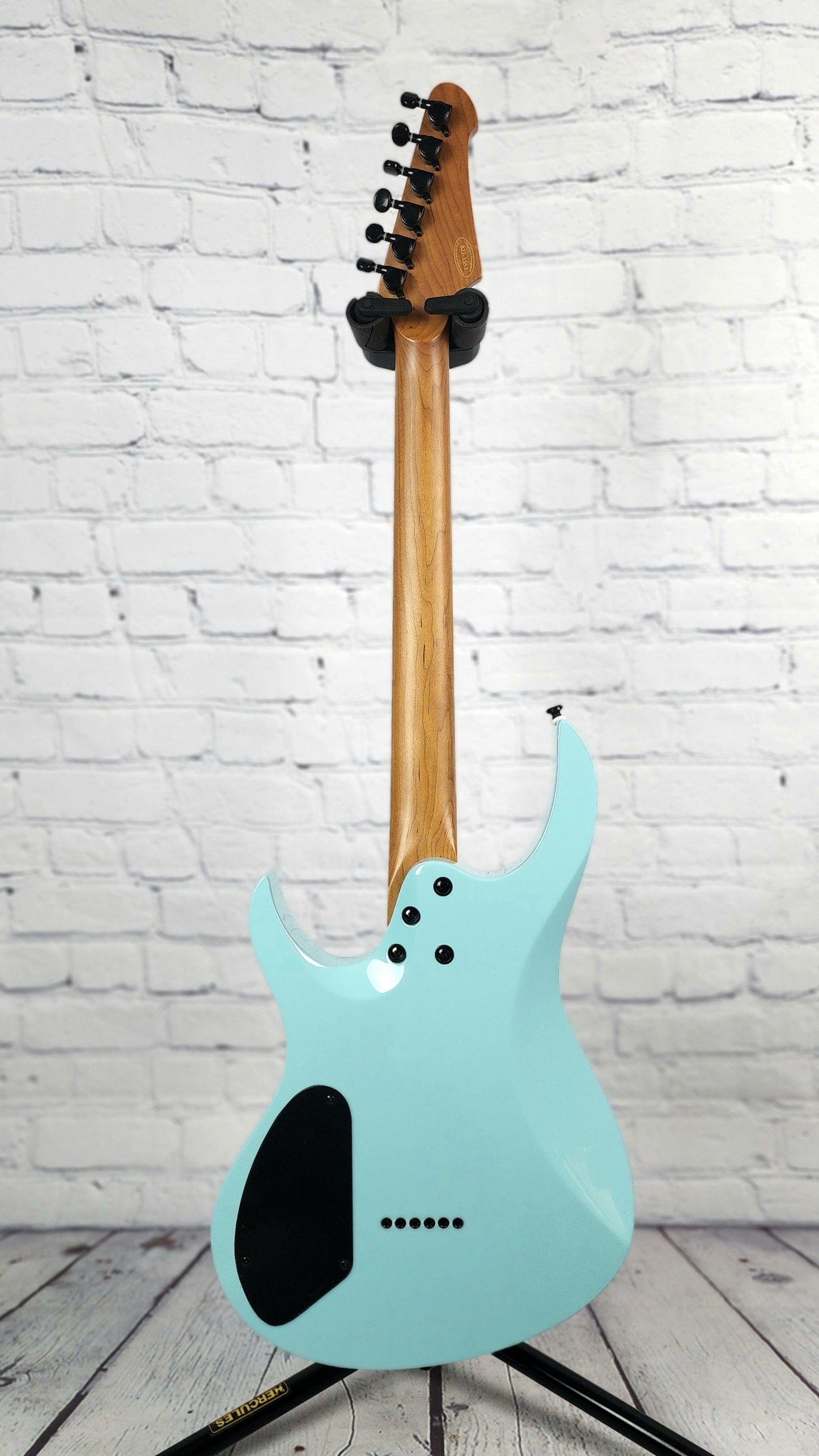 Balaguer Select Diablo Retro 27 6 String Electric Guitar Gloss Cerulean Blue Hipshot