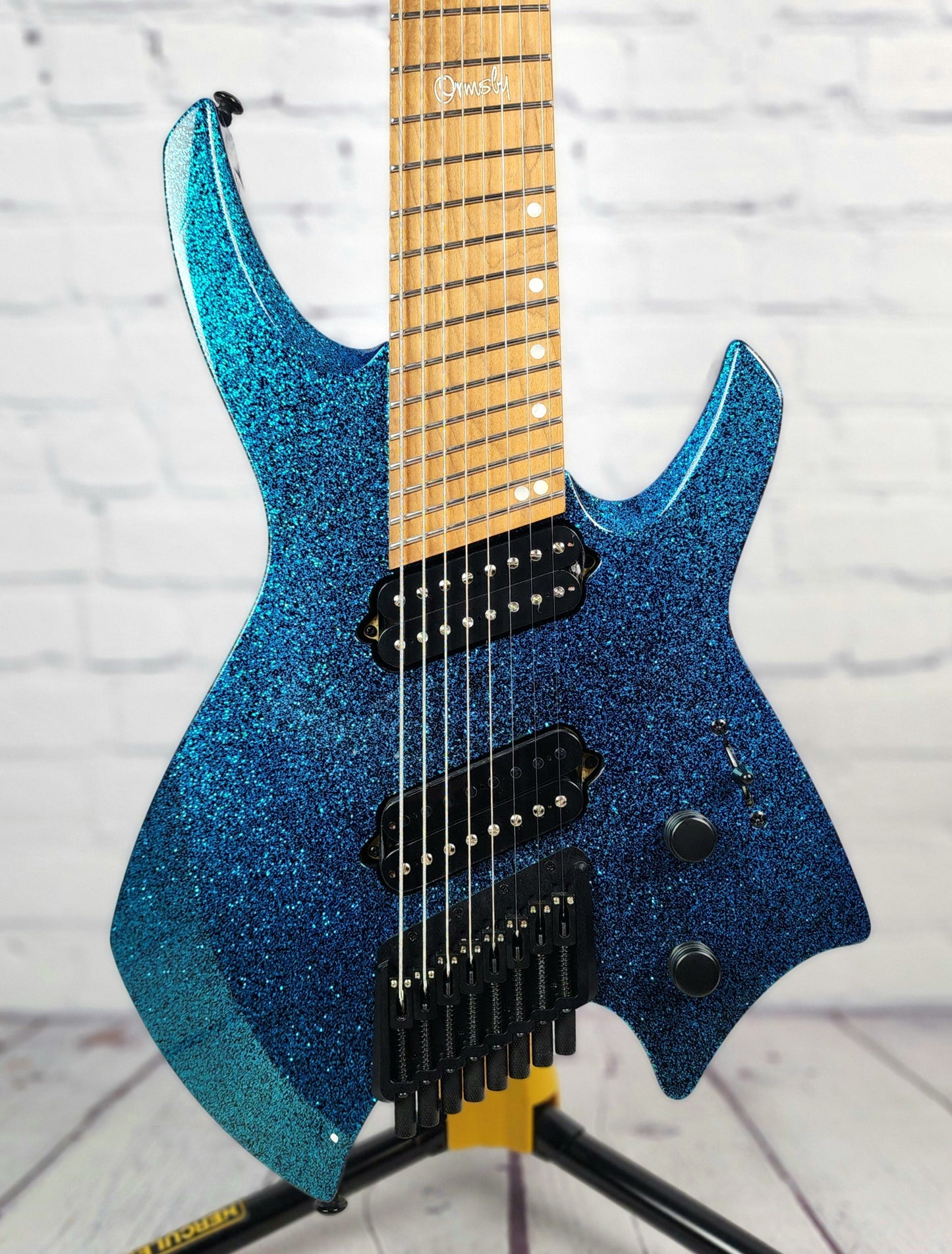 Ormsby Guitars Goliath GTR 8 String Electric Guitar Blue Sparkle