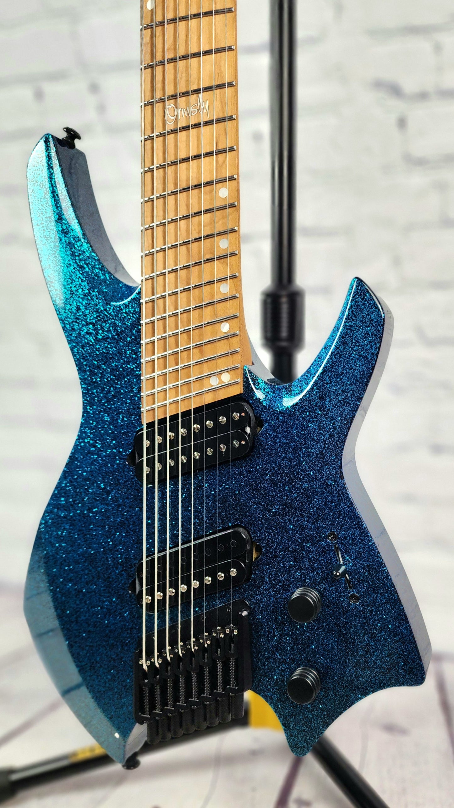 Ormsby Guitars Goliath GTR 8 String Electric Guitar Blue Sparkle