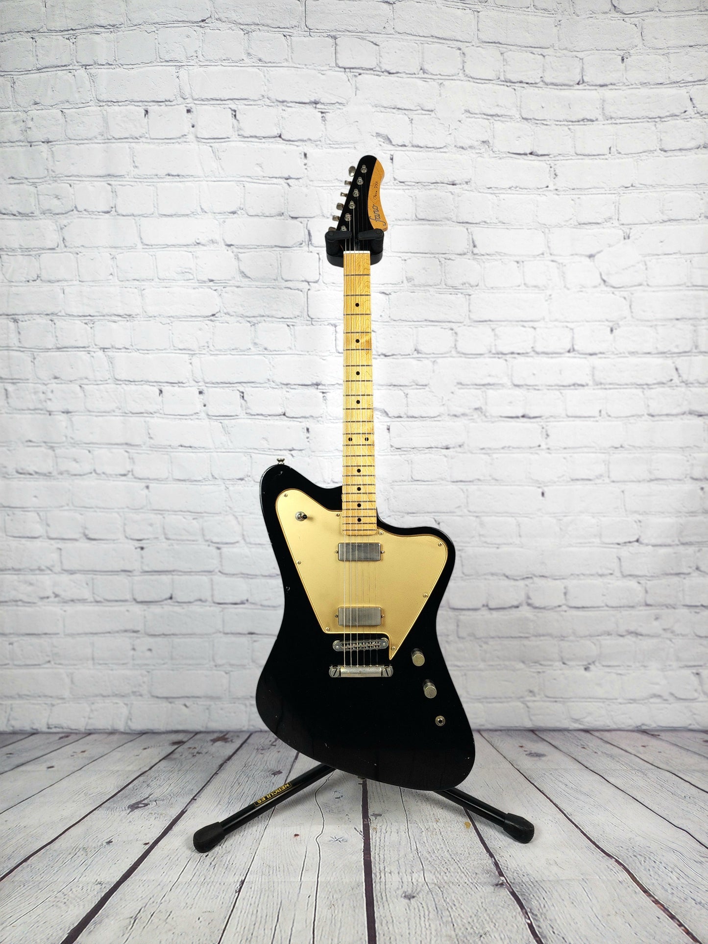 Fano Guitars PX6 Oltre 6 String Electric Guitar Lollar Firebird Bull Black