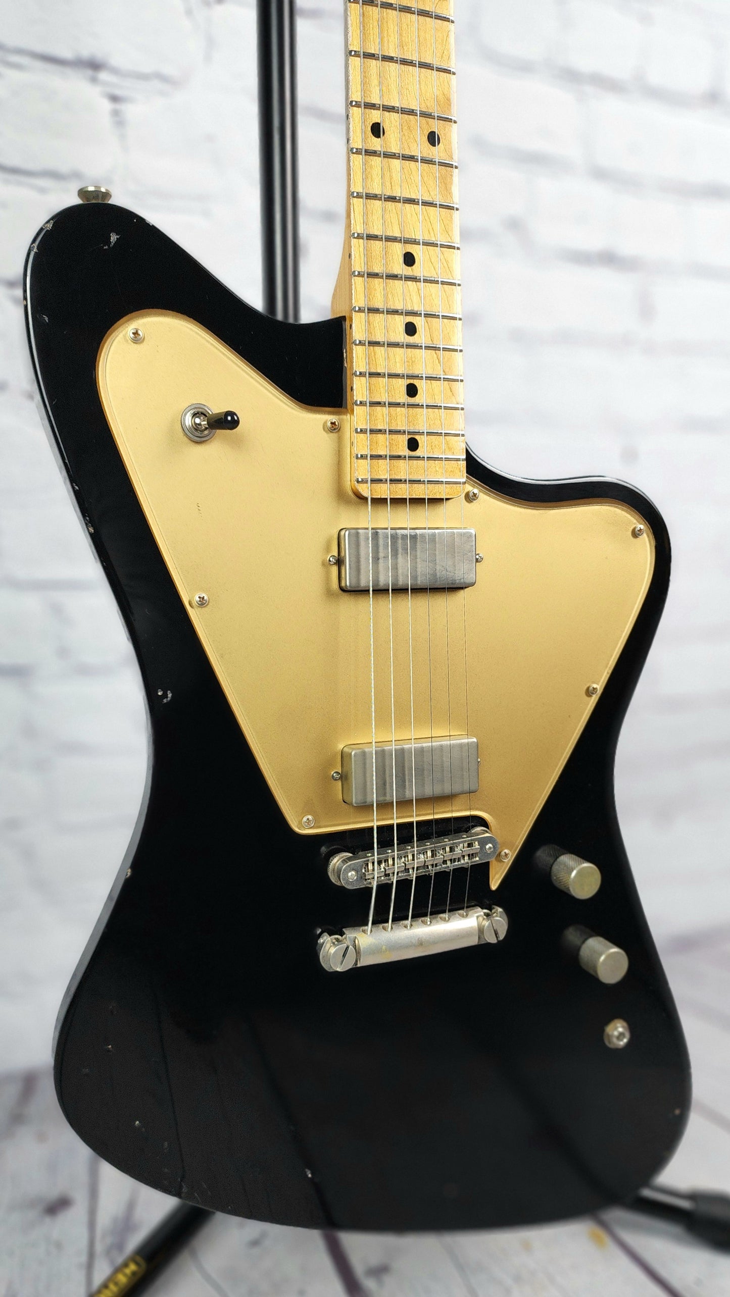 Fano Guitars PX6 Oltre 6 String Electric Guitar Lollar Firebird Bull Black