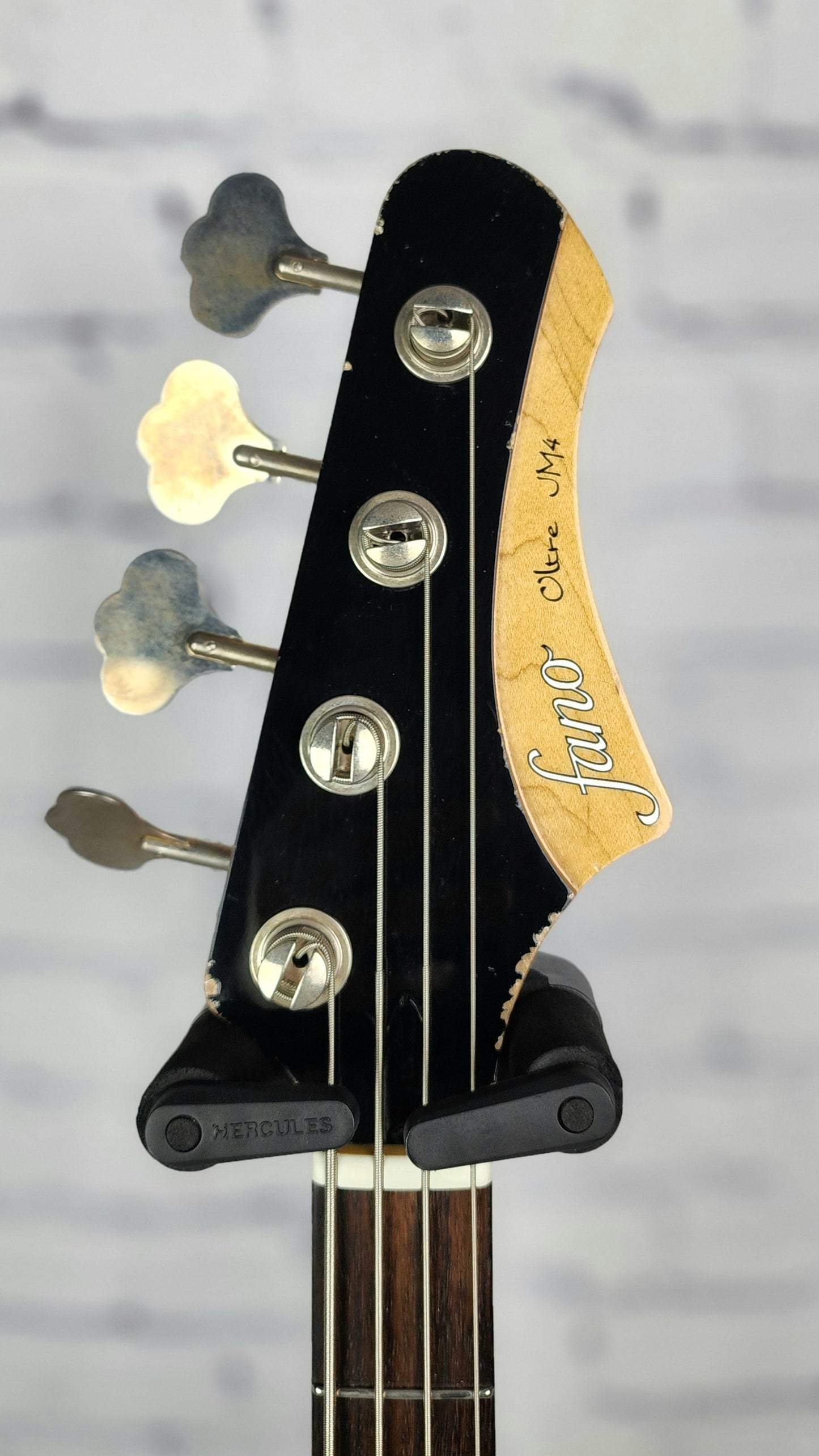 Fano Guitars JM4 Oltre 4 String Bass Guitar Medium Distress Bull Black