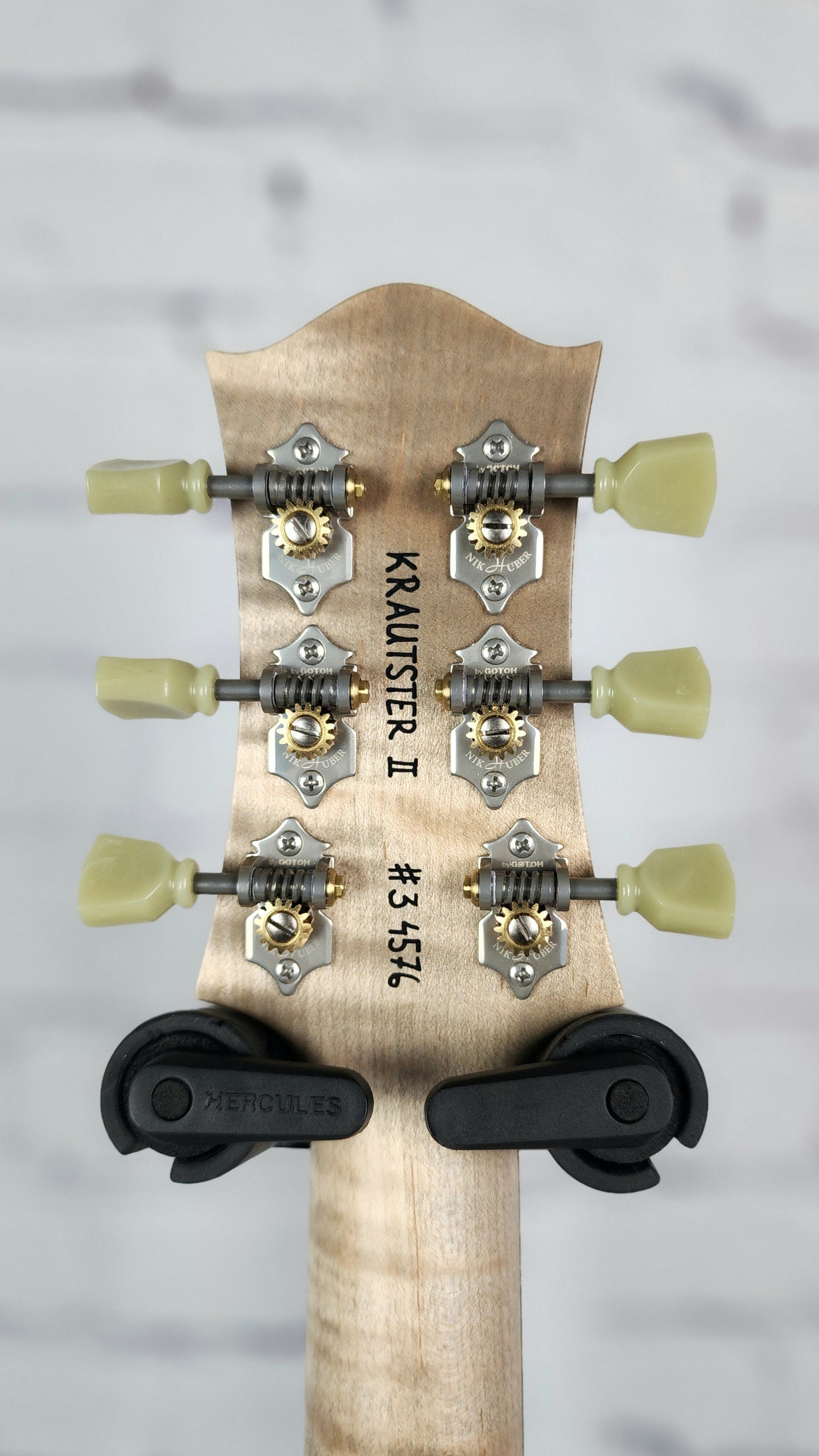 Nik Huber Krautster II Single Cut Electric Guitar Custom Worn Onyx Black