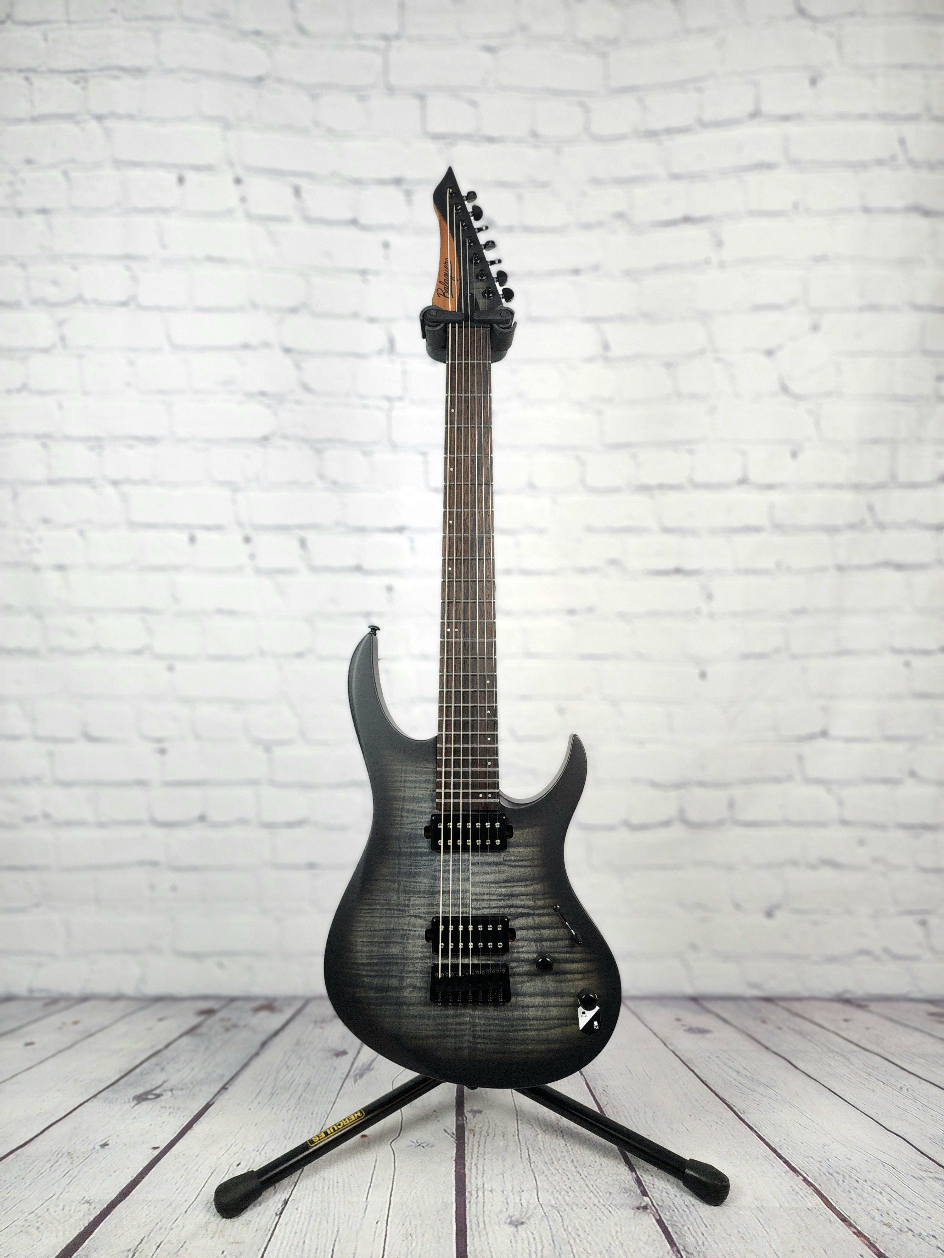 Balaguer Standard Diablo 7 String Baritone Electric Guitar Trans Black ...